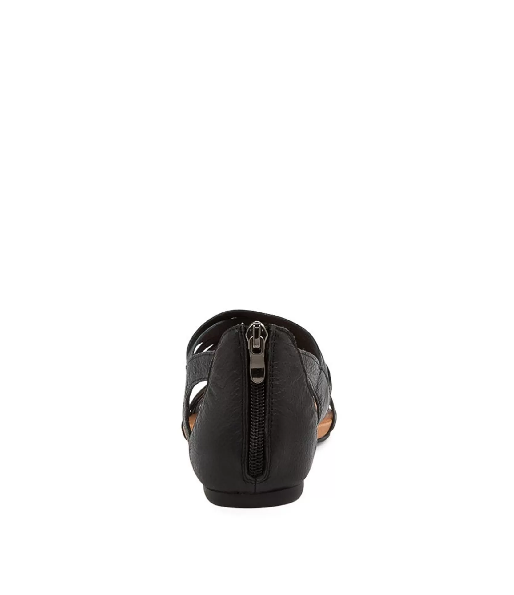 Hot Jewel Black Leather Women Flats Mildred Shoes