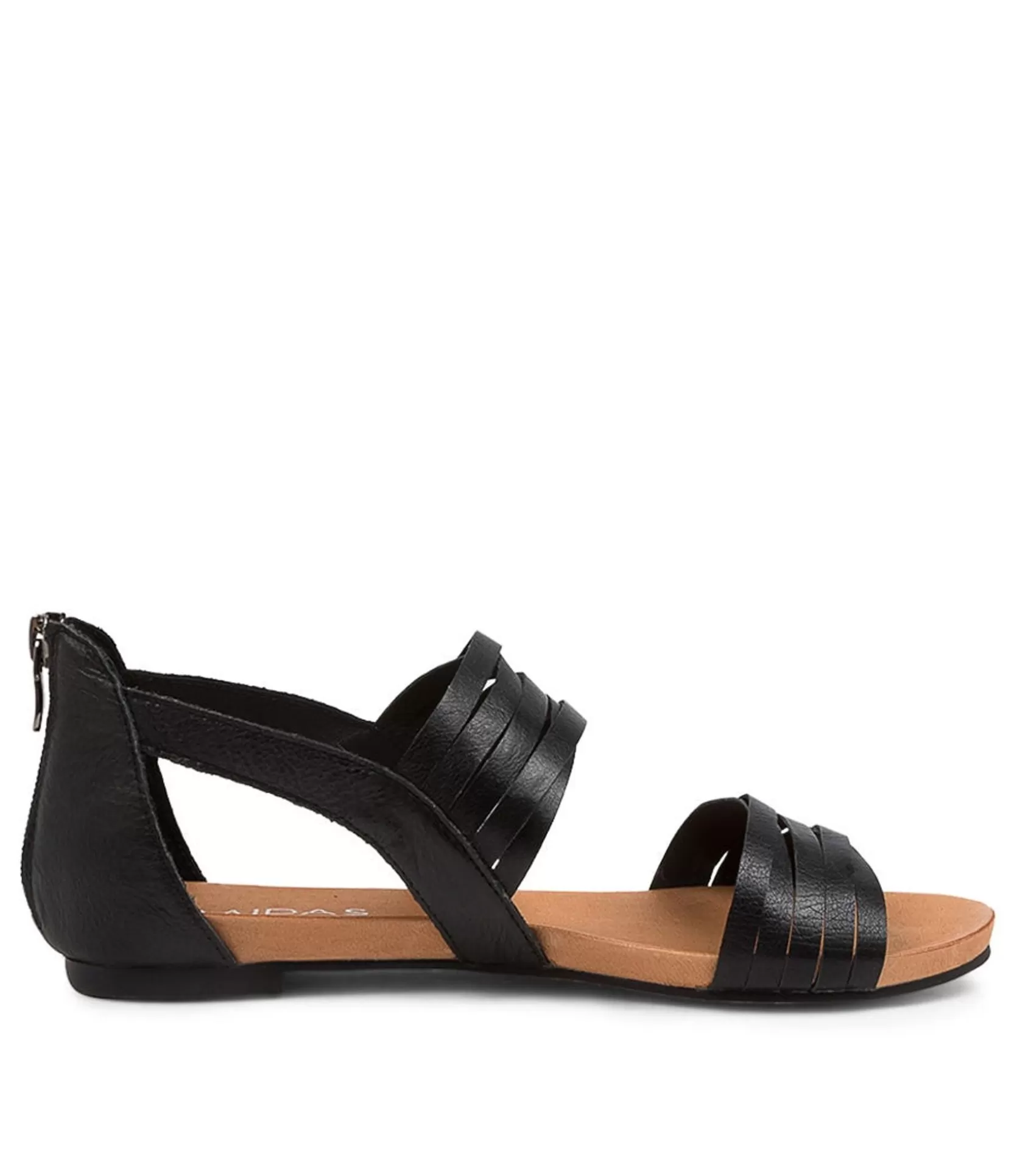 Hot Jewel Black Leather Women Flats Mildred Shoes