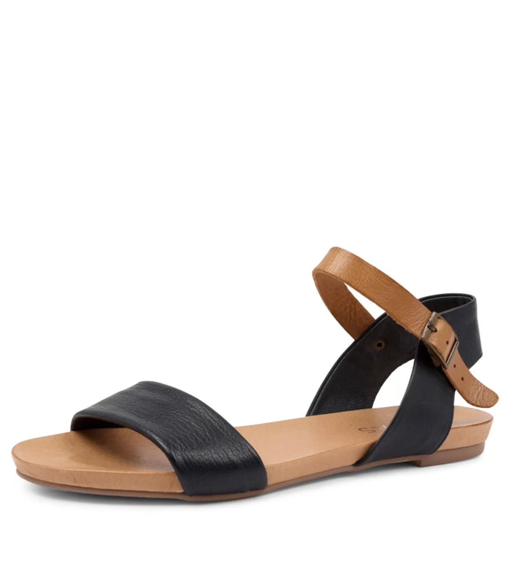 Shop Jimbara Navy Leather Women Flats