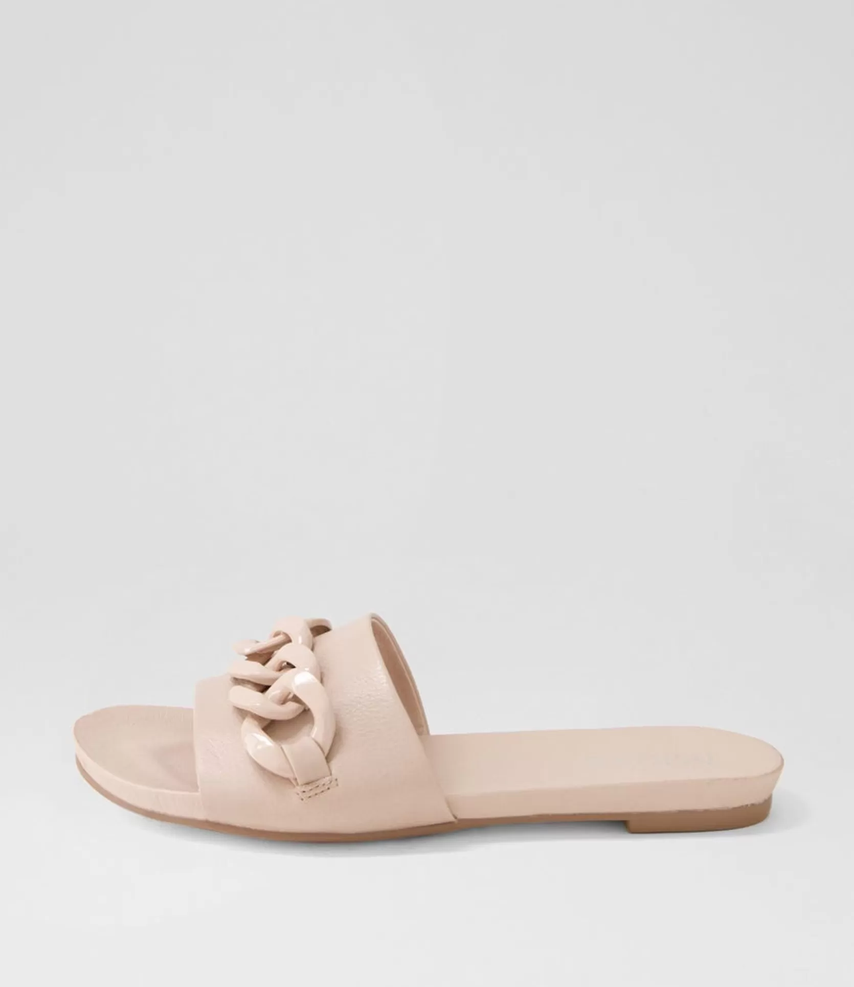 Store Jimble Rose Leather Slides Women Flats