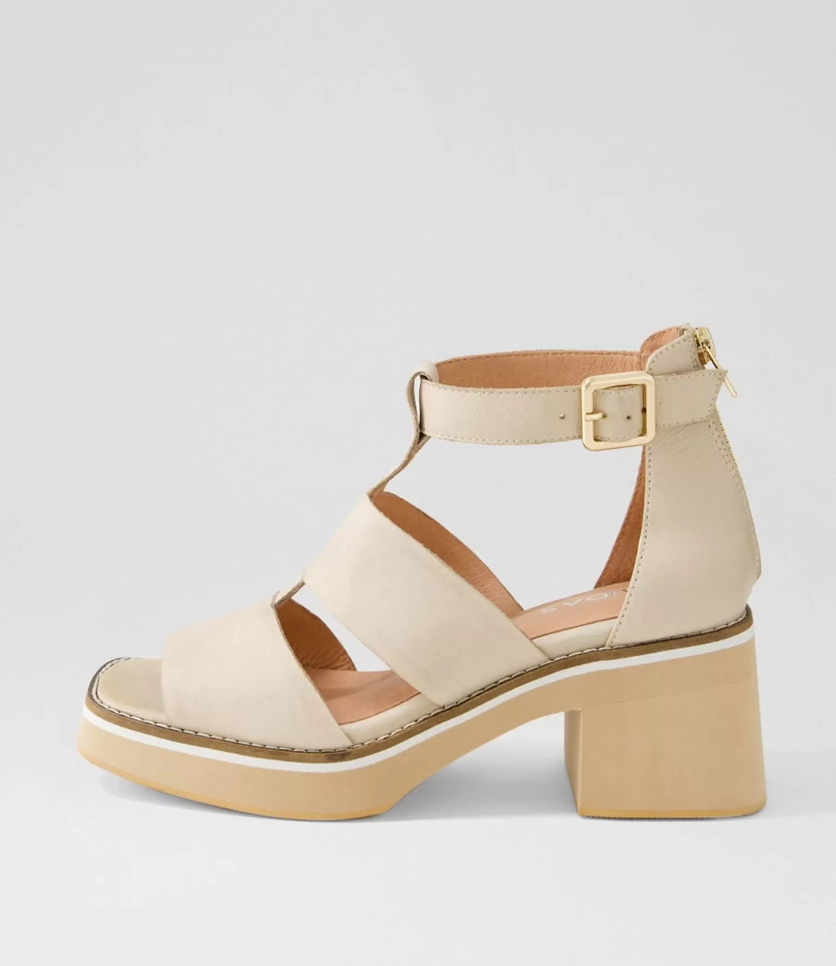 Sale Jonson Vanilla Leather Sandals Women Heels