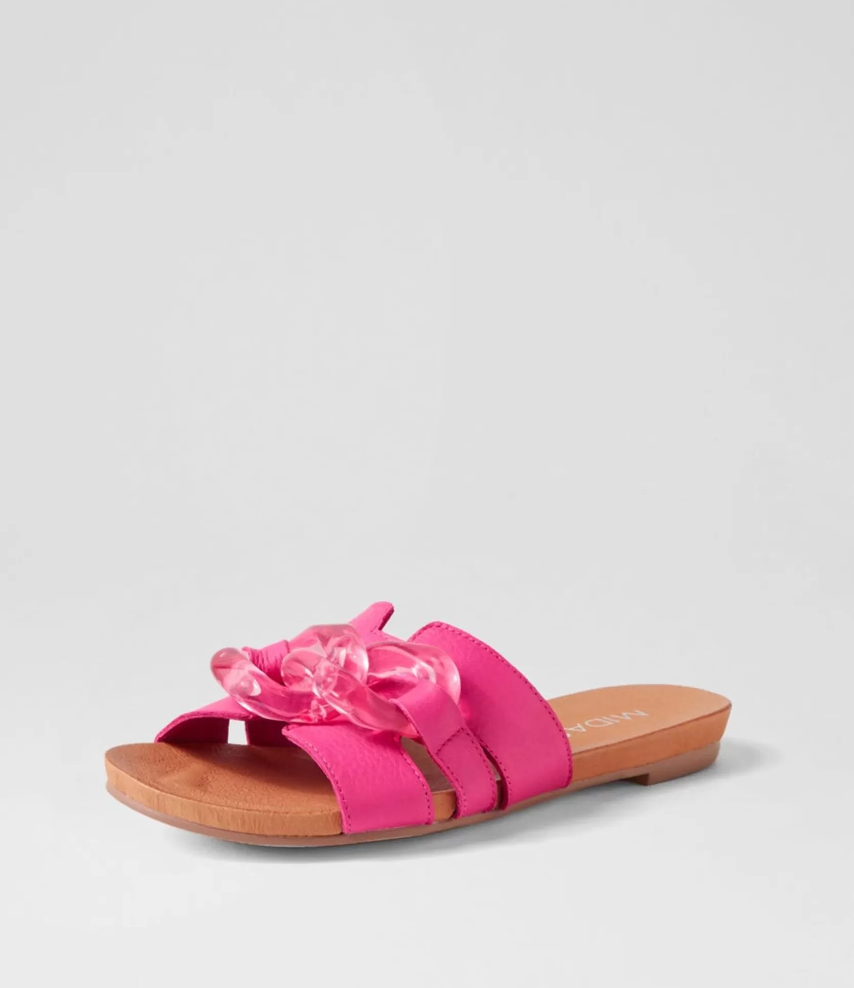 Best Jovis Fuchsia Leather Slides Women Flats