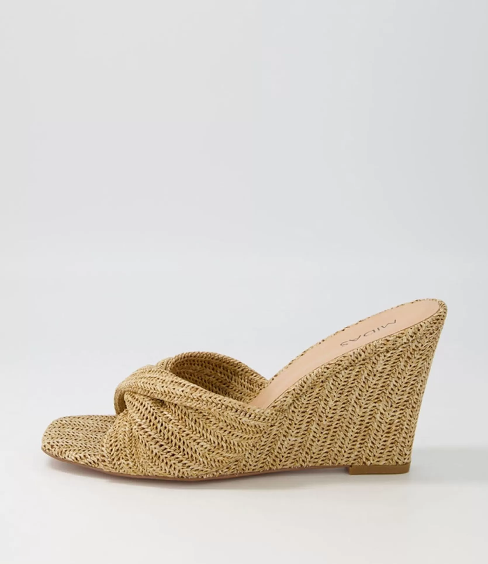 Store Kacha Natural Syn Raffia Slides Women Wedges