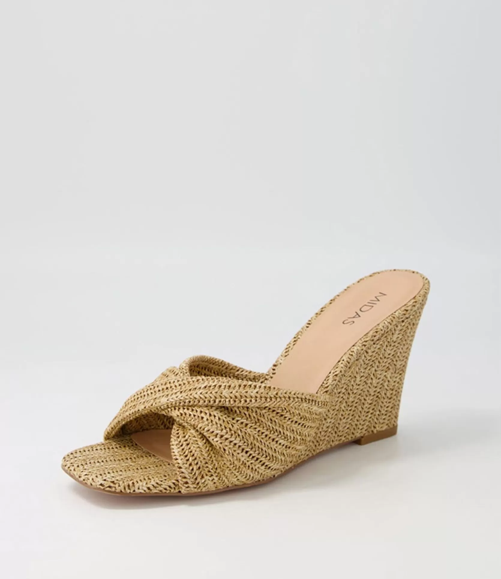 Store Kacha Natural Syn Raffia Slides Women Wedges
