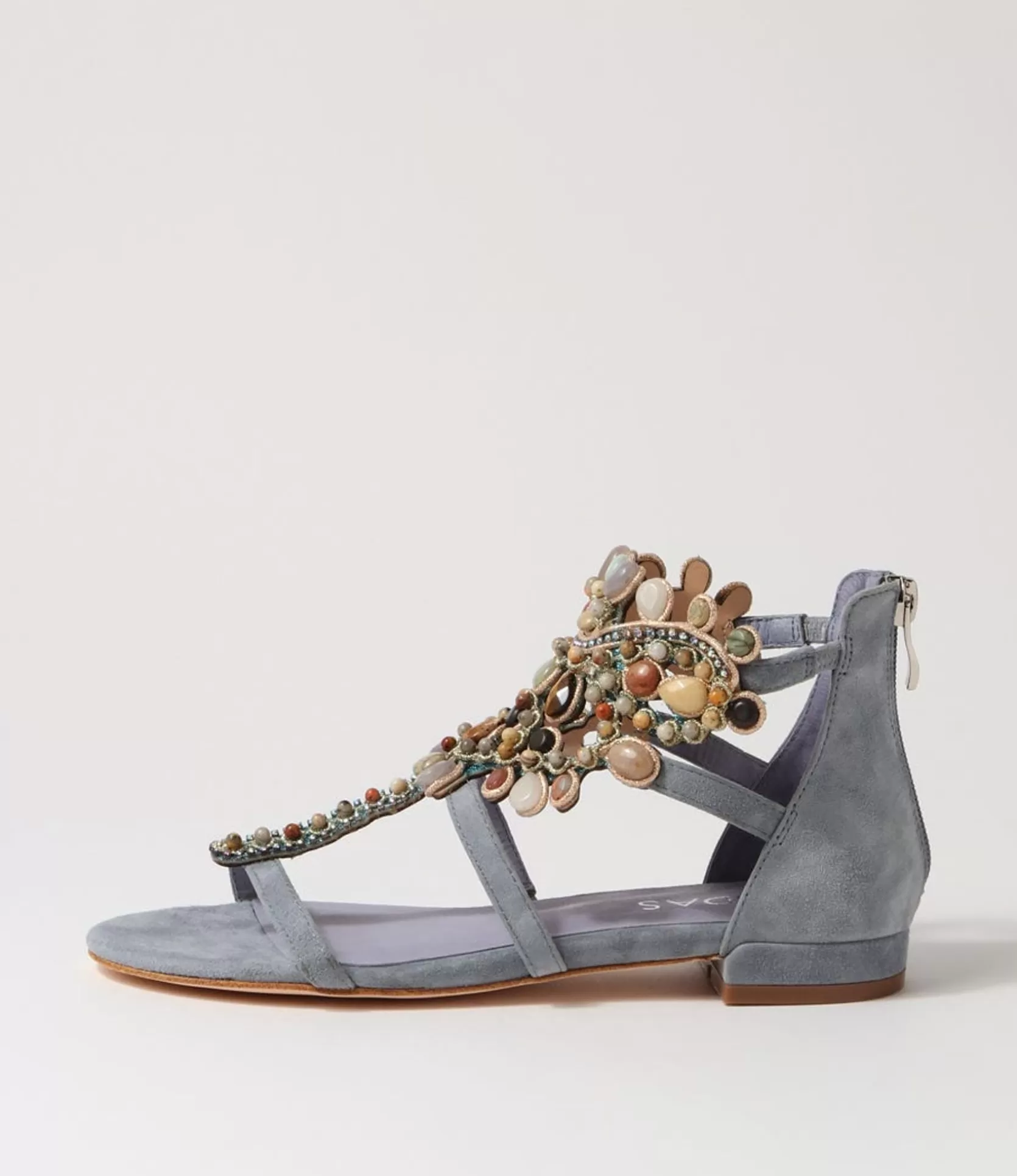 Store Lalano Blue Multi Sandals Women Flats