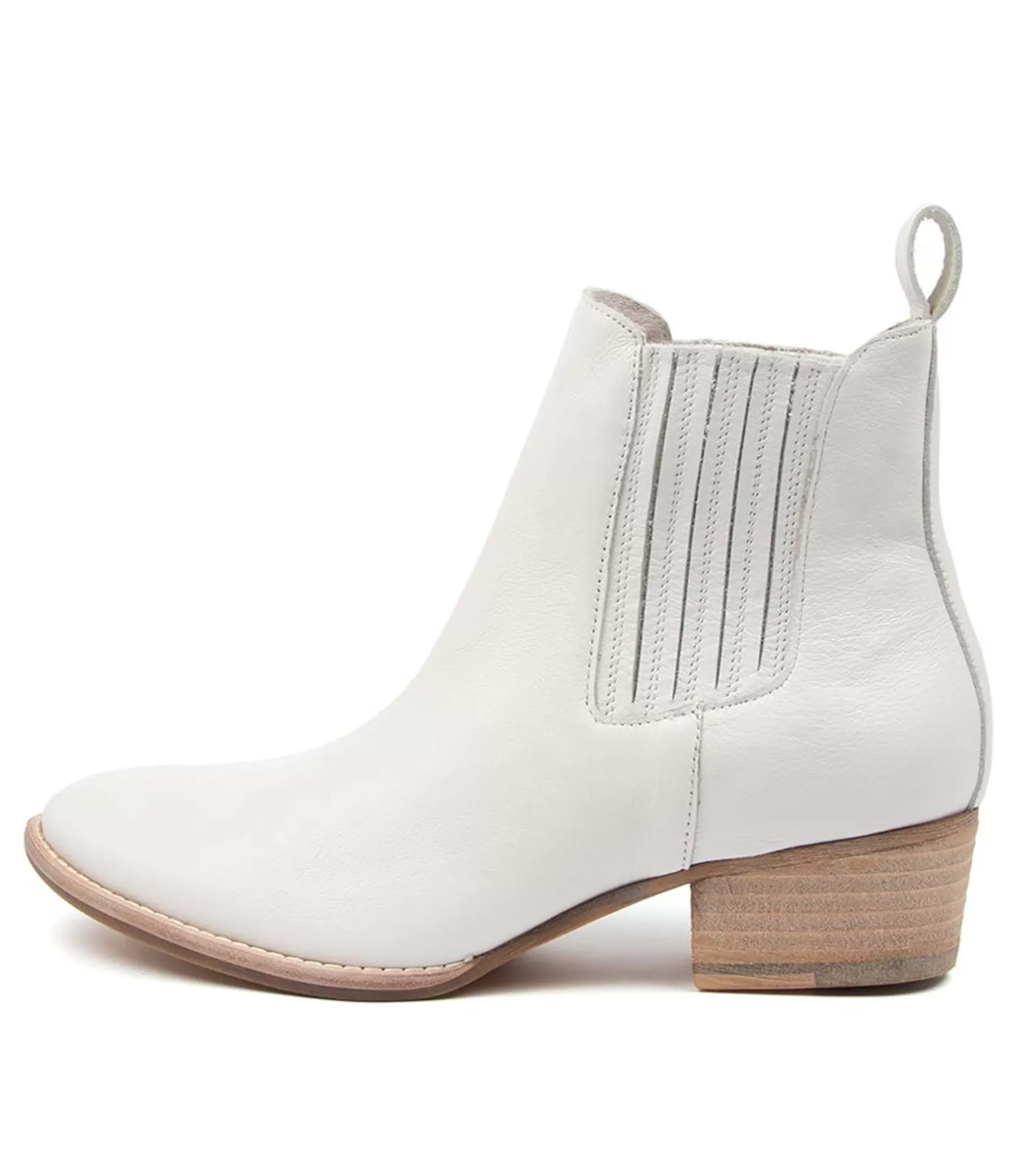 Online Letme White Leather Women Ankle Boots