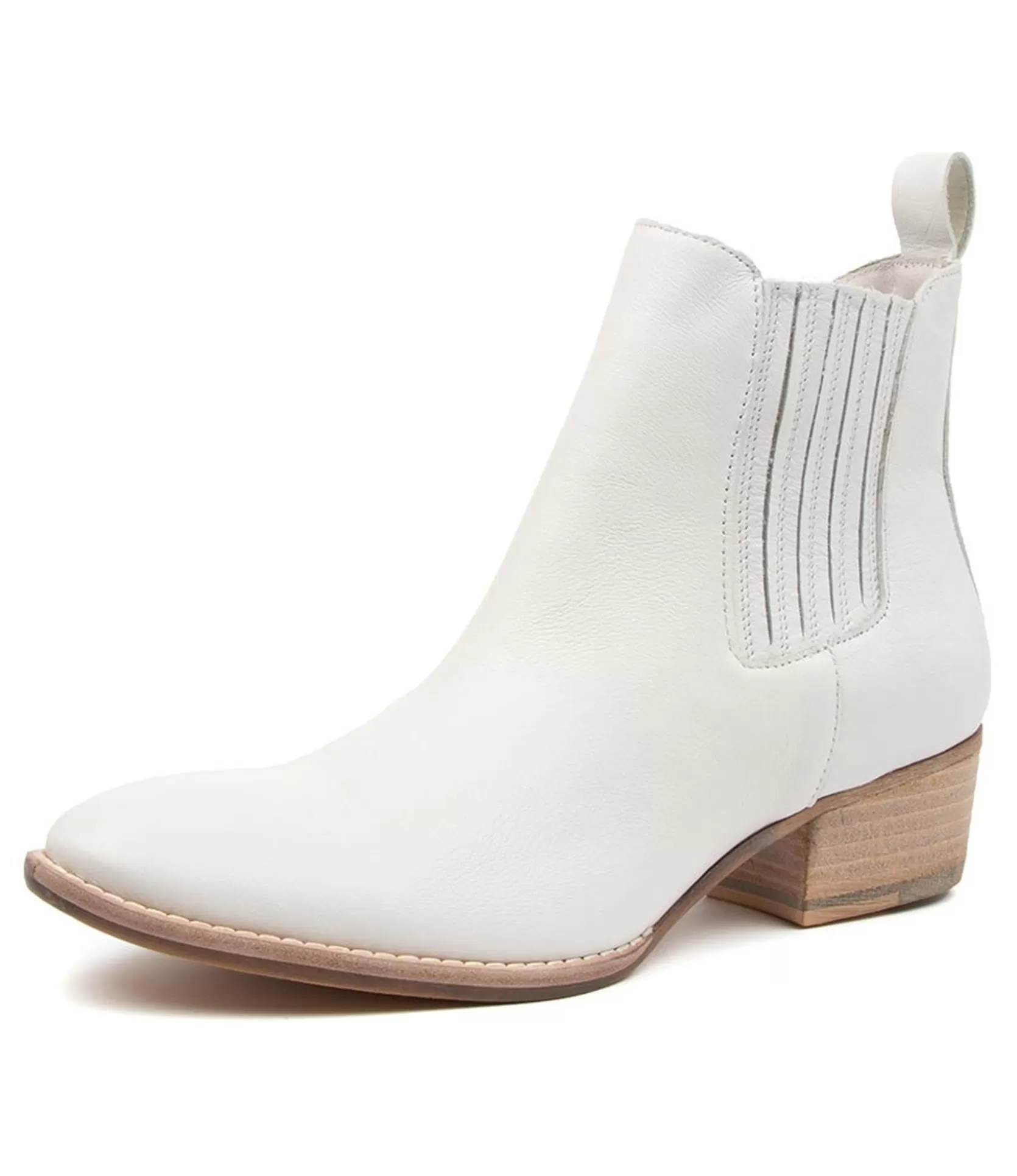 Online Letme White Leather Women Ankle Boots