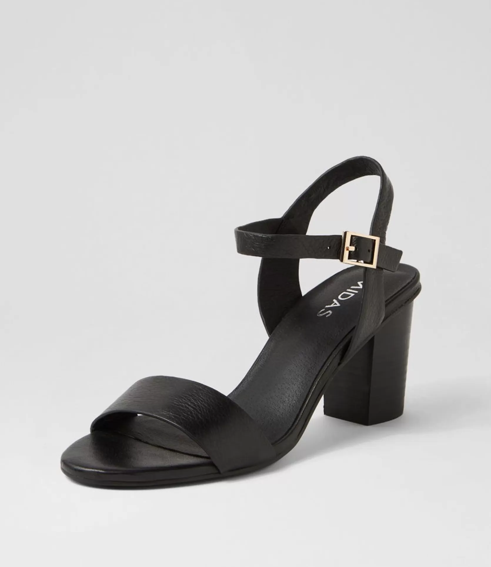 Best Sale Lippee Black Leather Sandals Women Heels