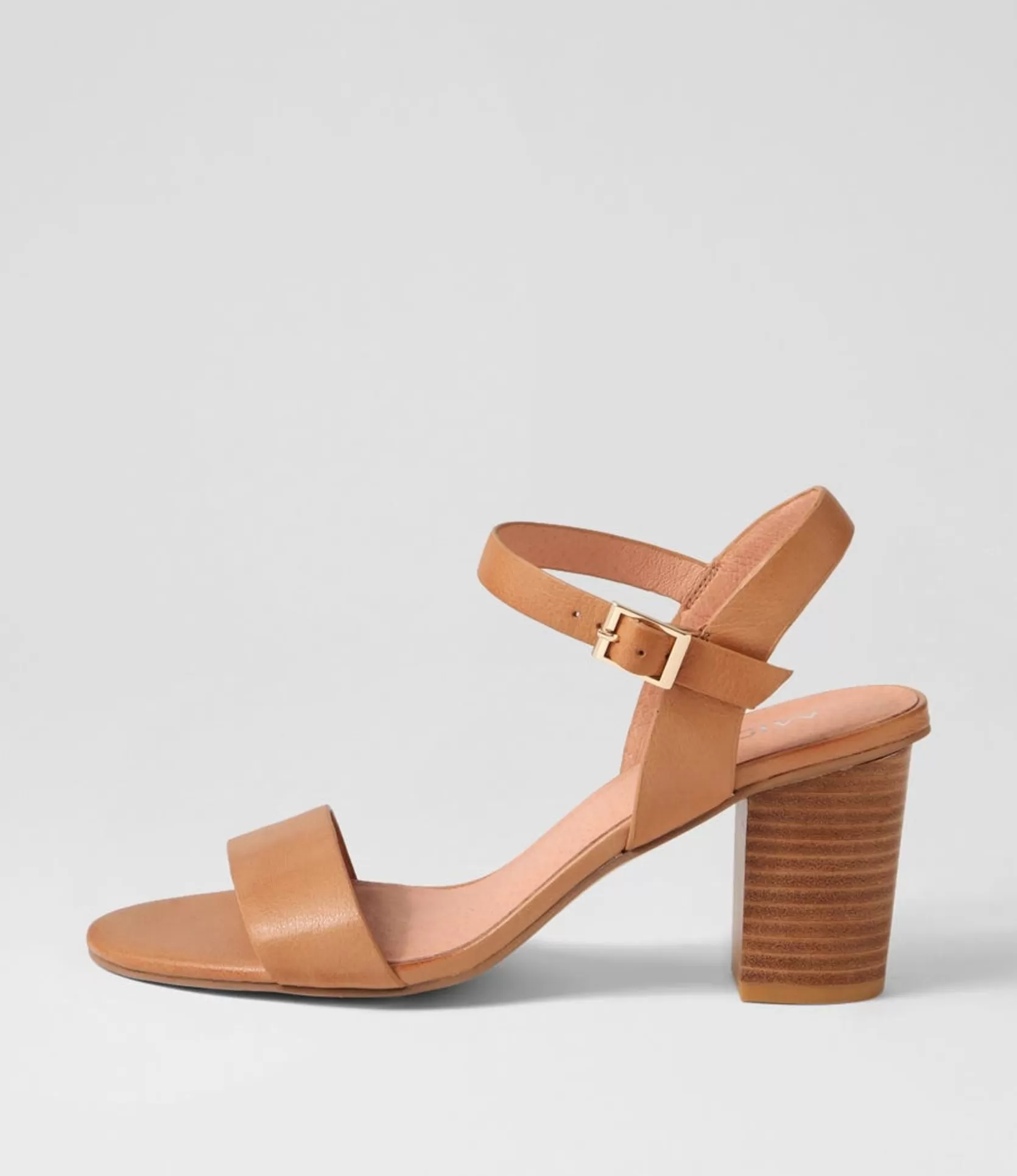 Cheap Lippee Dark Tan Leather Sandals Women Heels