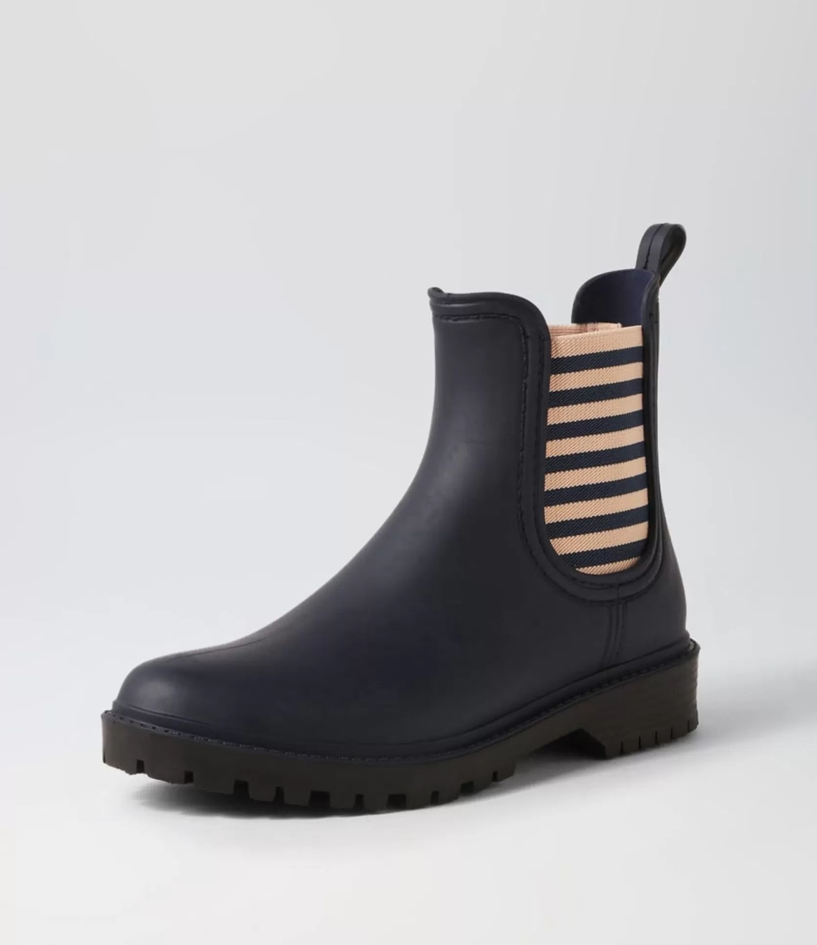 Best Loren Mi Navy Stripe Gumboot Women Ankle Boots