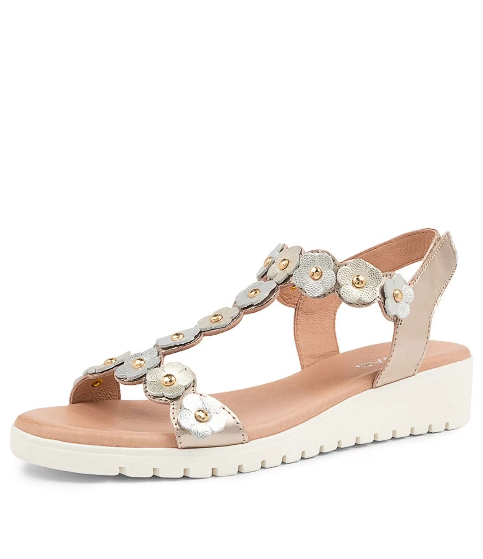 Clearance Mabil Champagne Leather Women Sandals