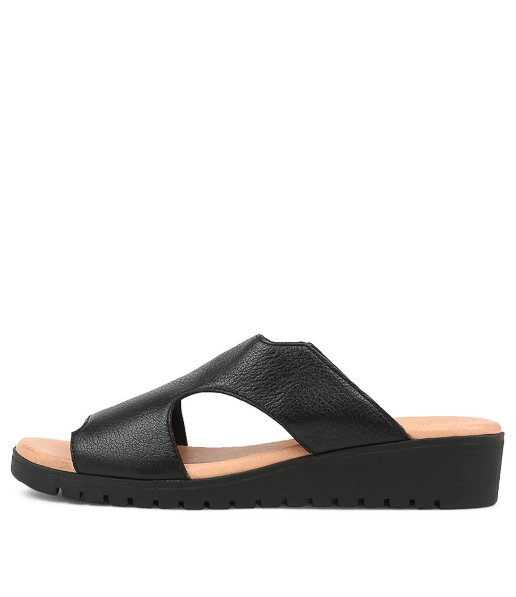 Cheap Macey Black Leather Slides Bs Women Sandals