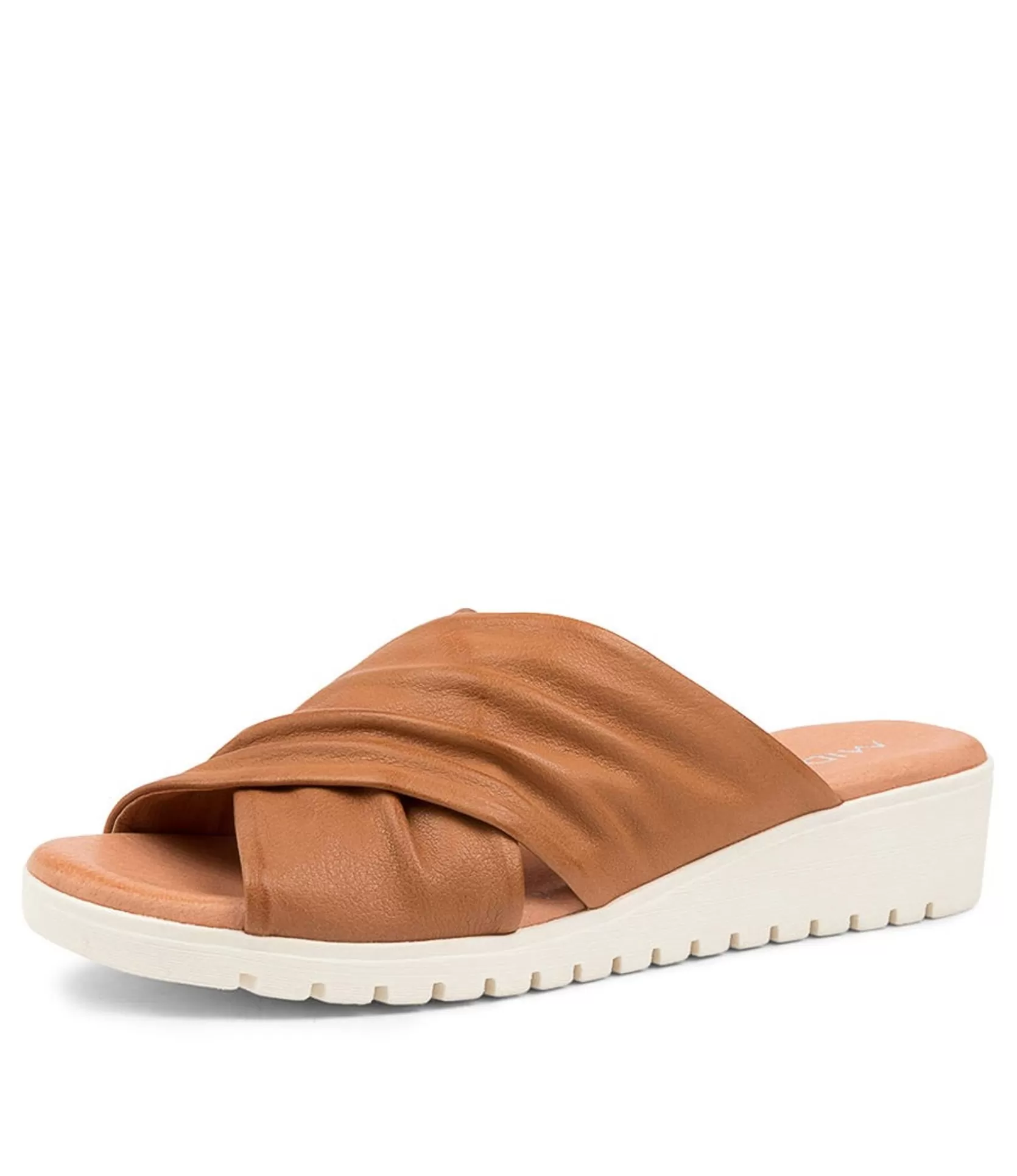 Flash Sale Magna Dk Tan Leather Women Sandals