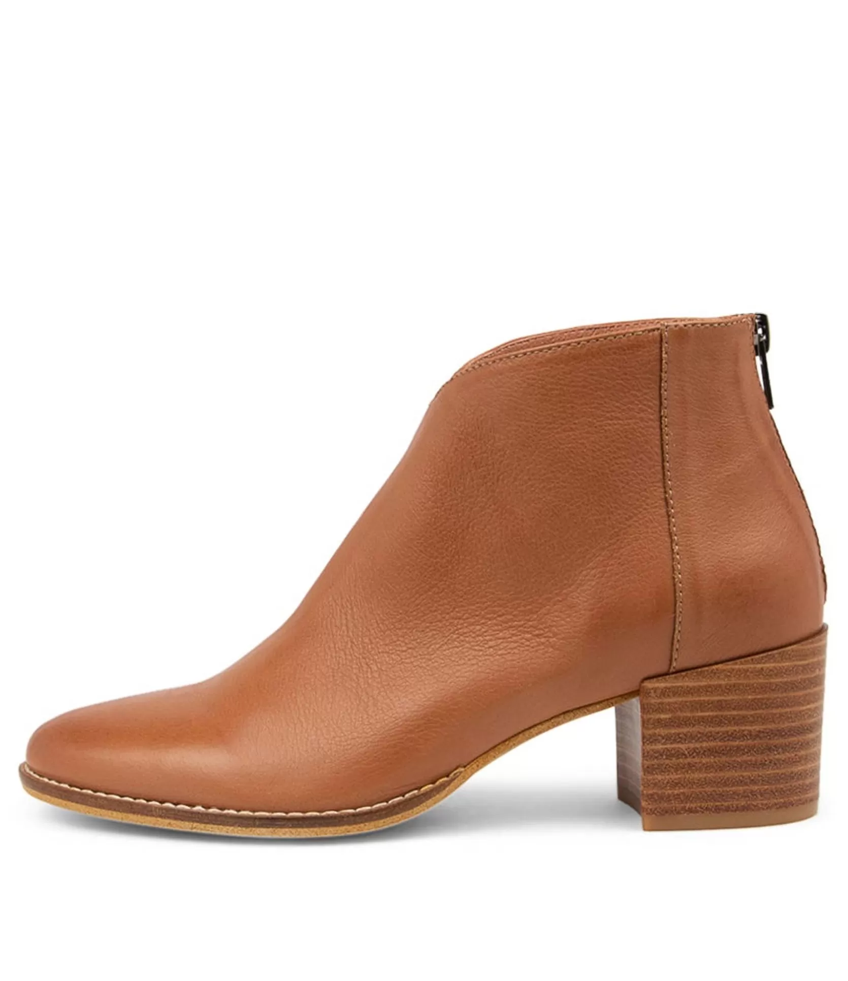 Fashion Mambo Dark Tan Leather Ankle Boots Women Boots