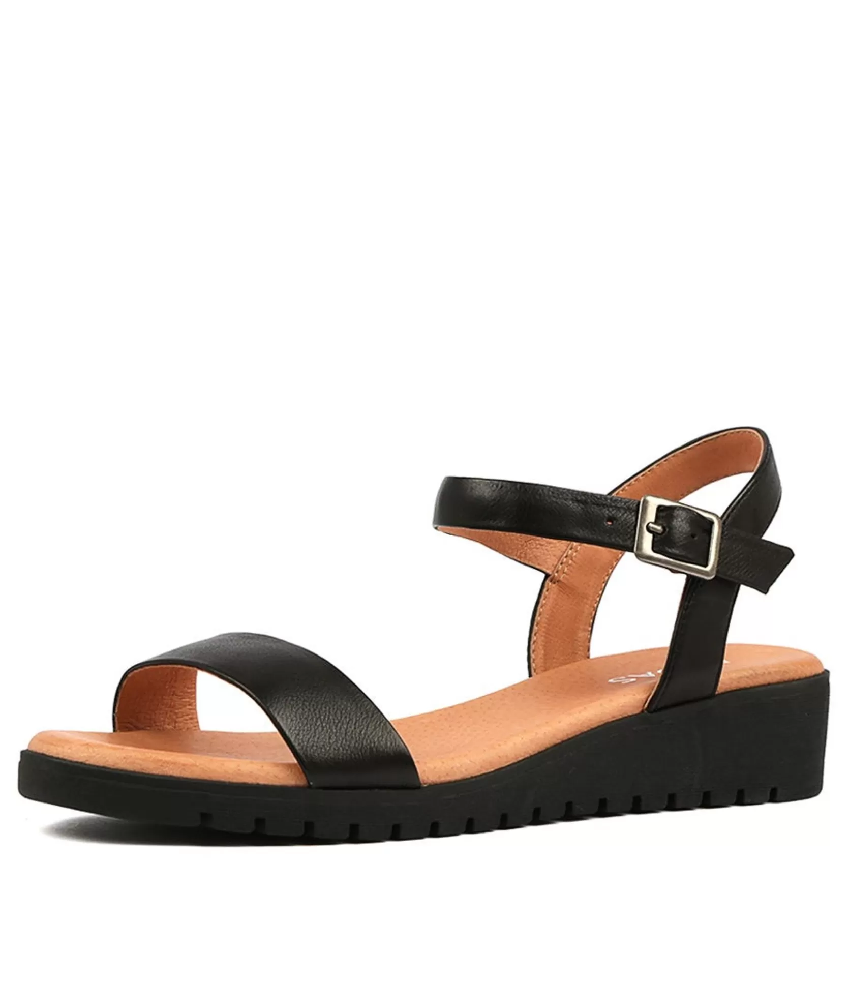 Outlet Maryanne Black Leather Women Sandals