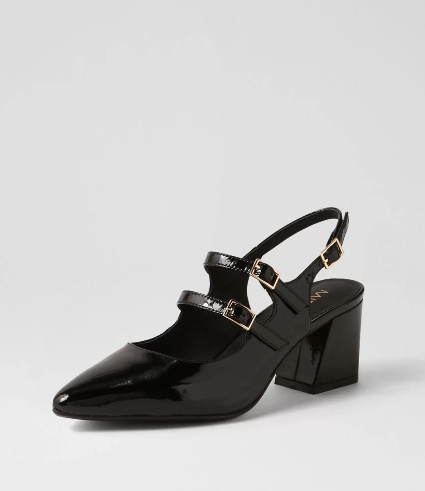Best Sale Merina Black Patent Leather Mary Jane Heels Women Heels