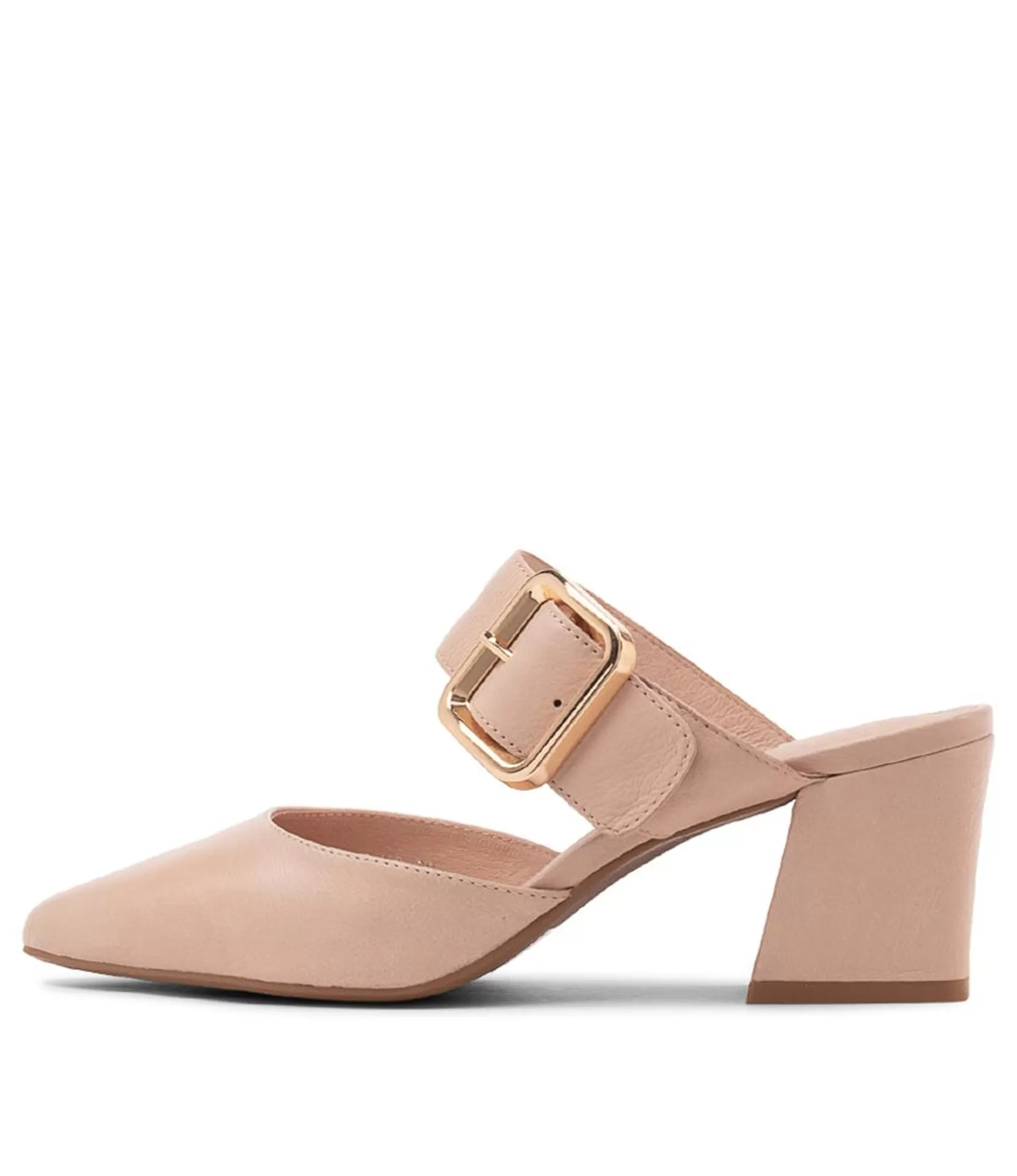 Sale Mery Nude Leather Pump Heels Women Heels