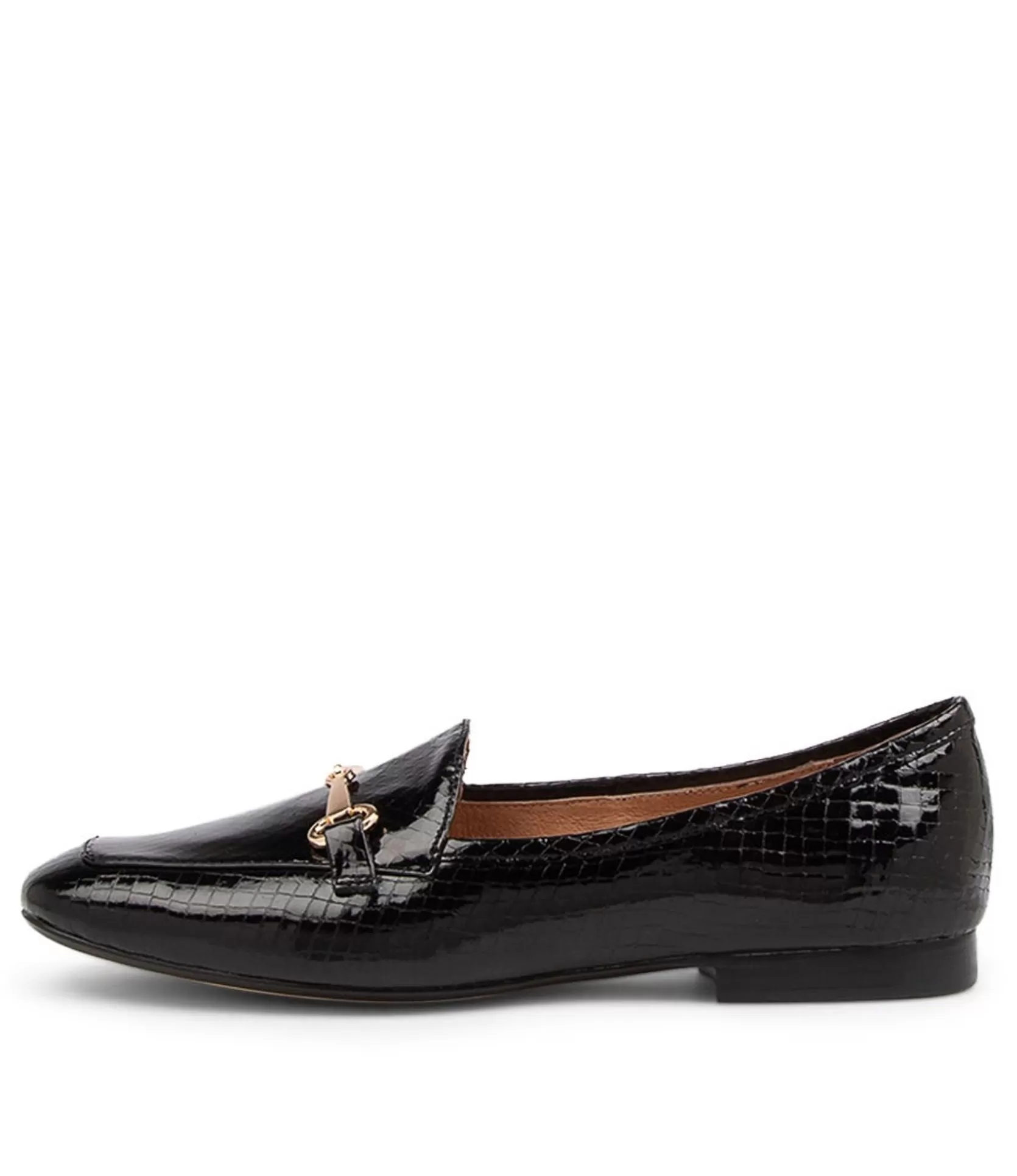 Store Midi Black Mirror Leather Loafers Women Loafers