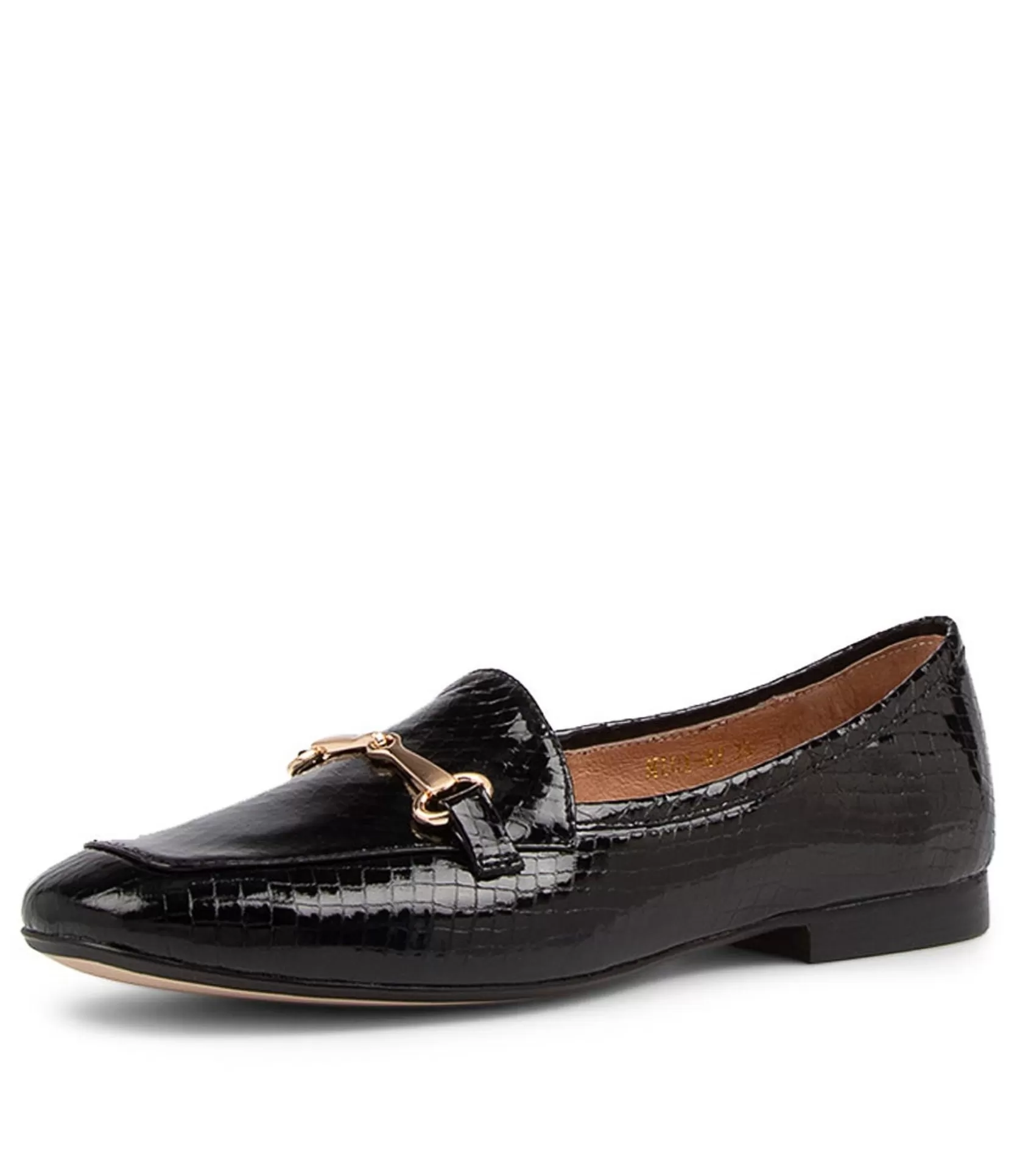 Store Midi Black Mirror Leather Loafers Women Loafers