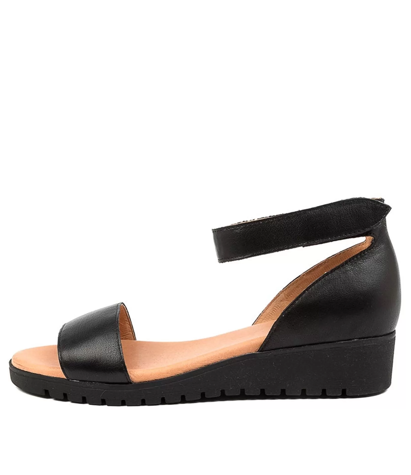 Clearance Mikalea Black Leather Women Sandals