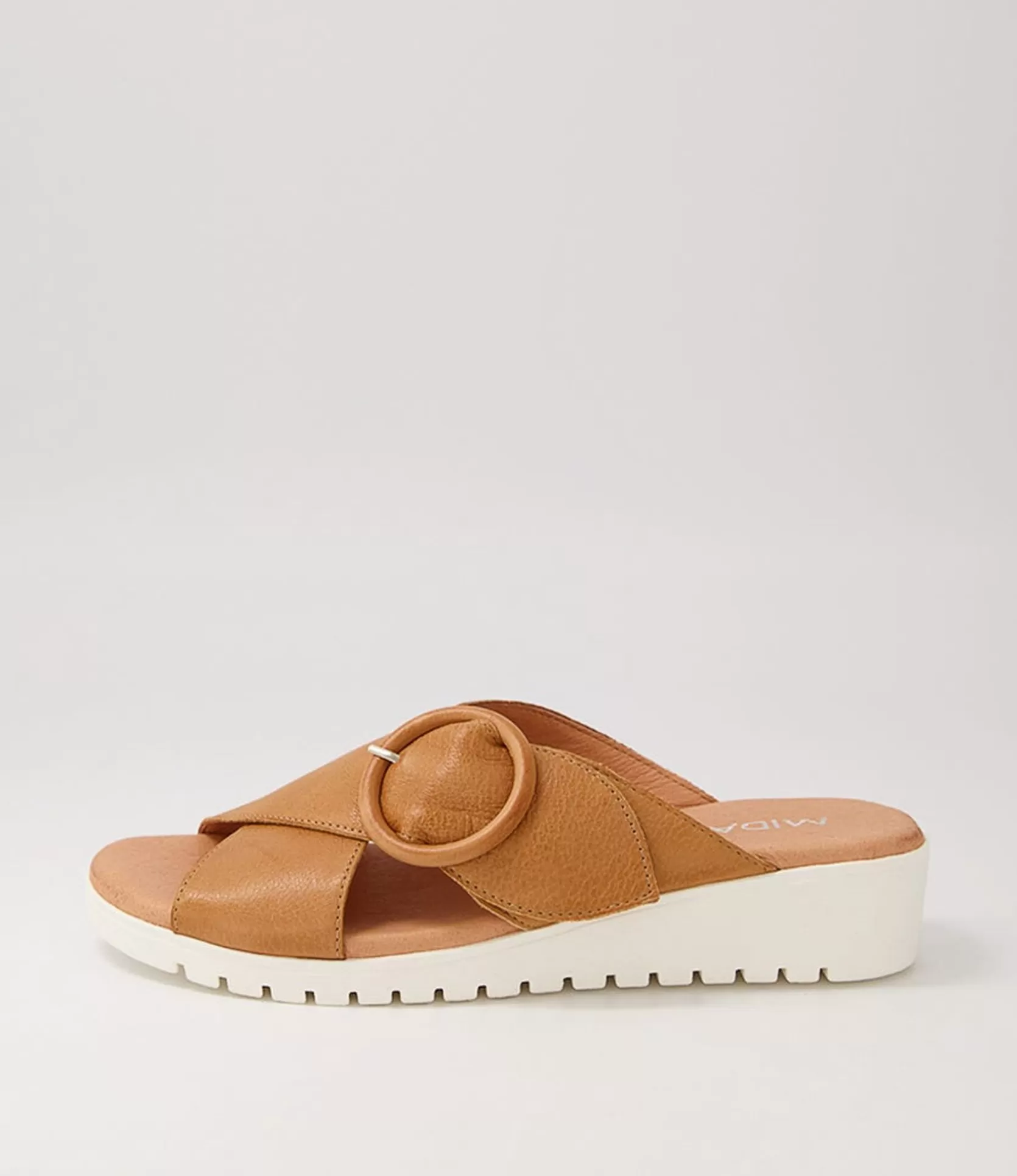 Sale Milli Dark Tan Leather Slides Ws Women Sandals