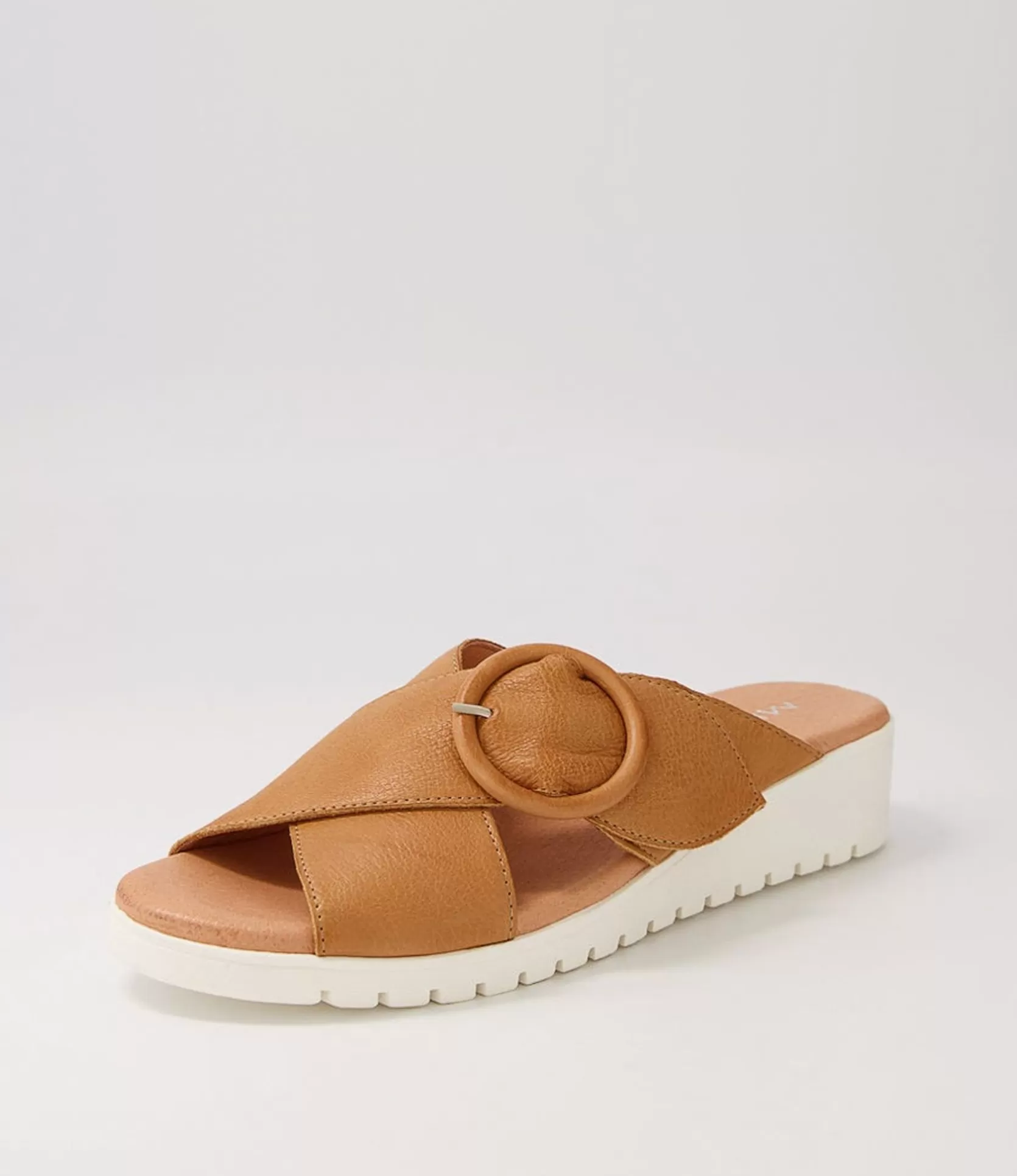 Sale Milli Dark Tan Leather Slides Ws Women Sandals