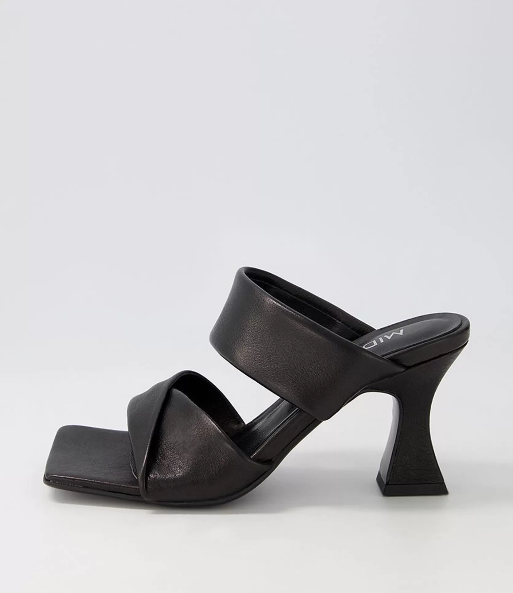 Sale Missies Black Leather Sandals Women Heels
