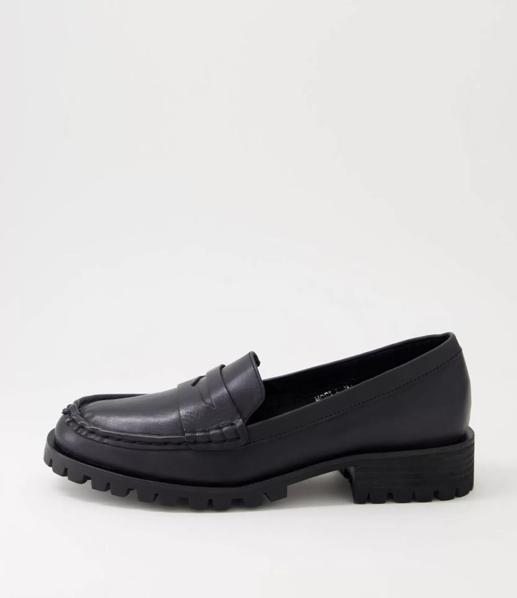Discount Morla Black Leather Loafers Women Loafers
