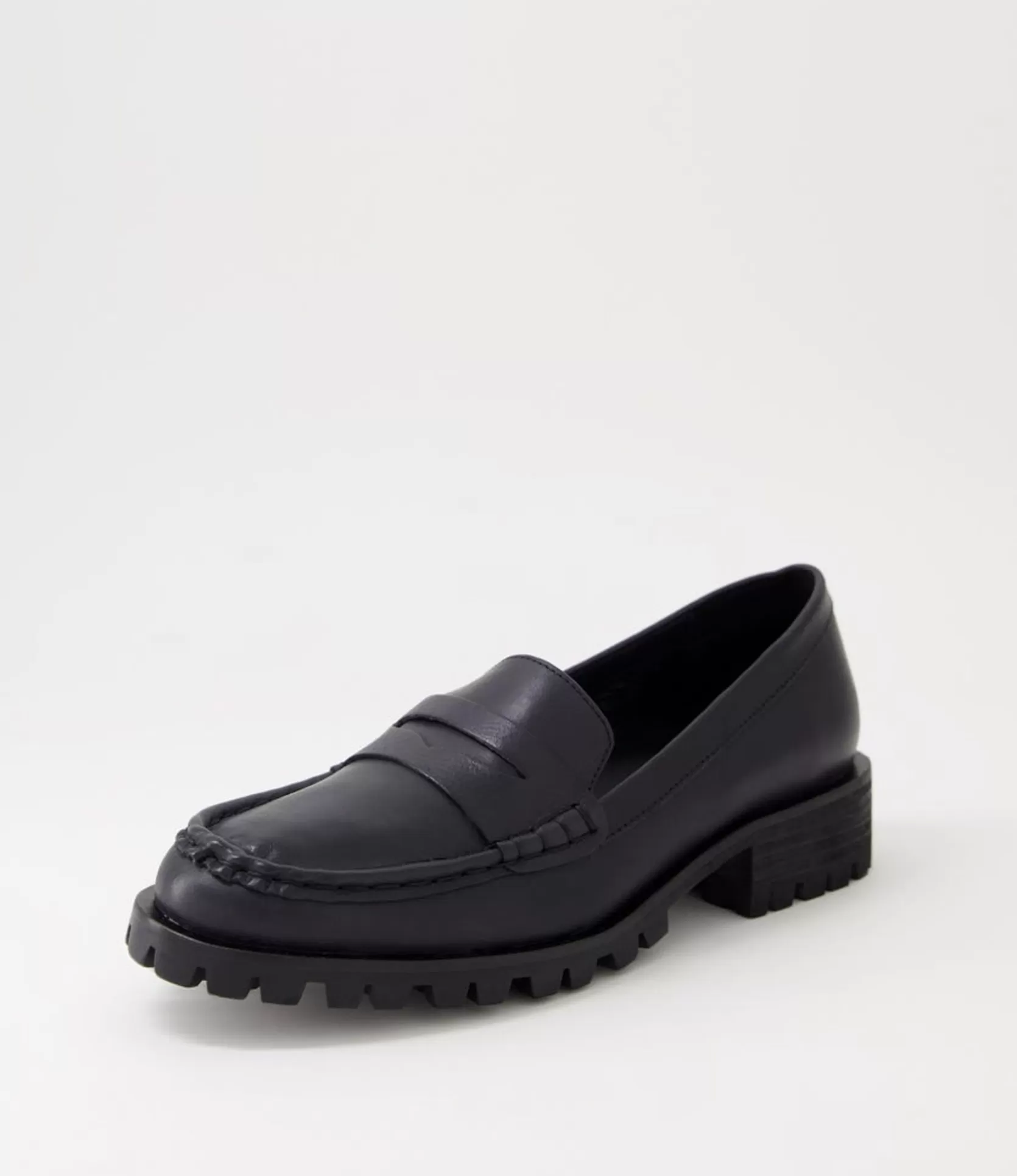 Discount Morla Black Leather Loafers Women Loafers
