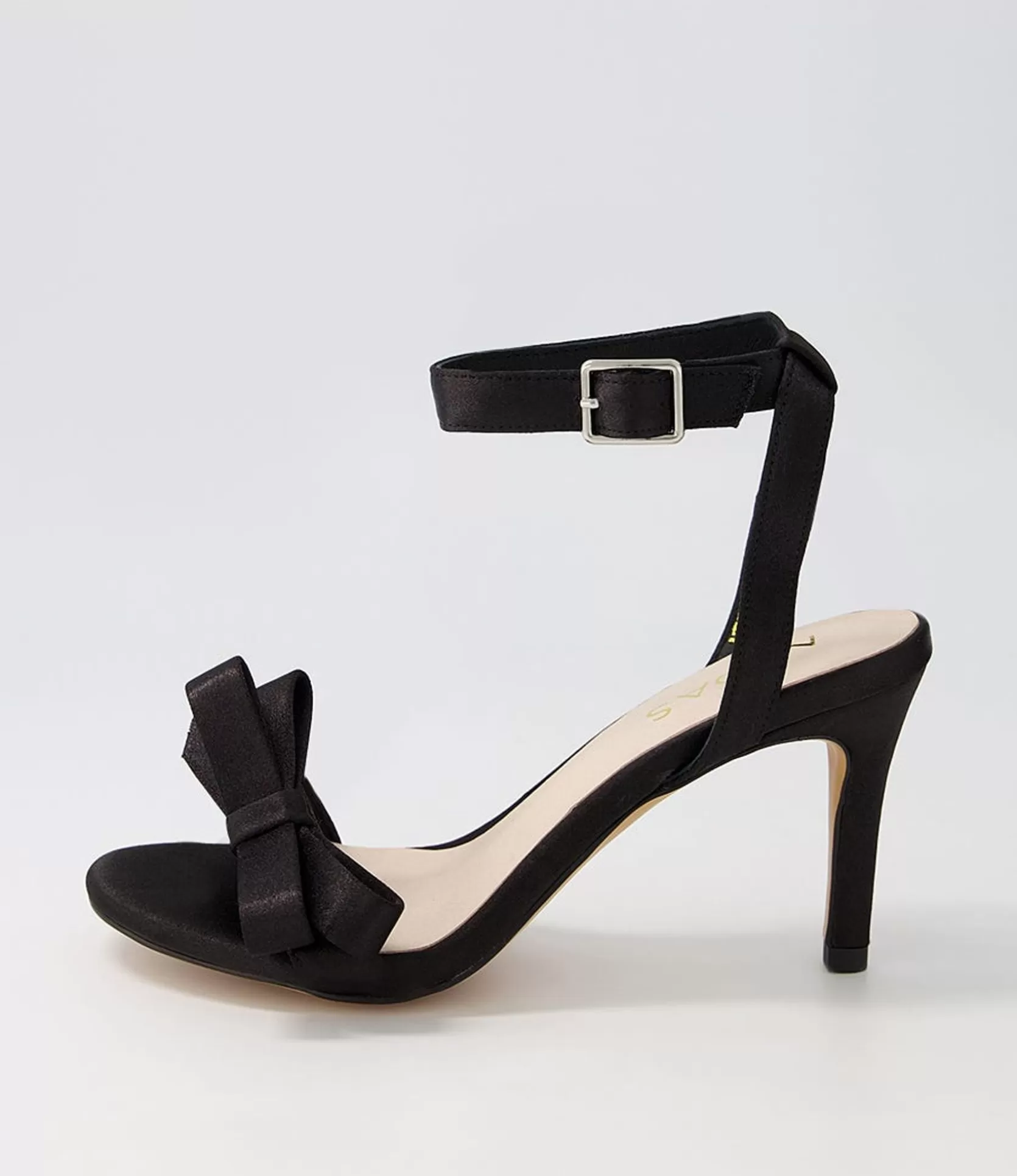 Best Sale Nepitta Black Satin Sandals Women Heels