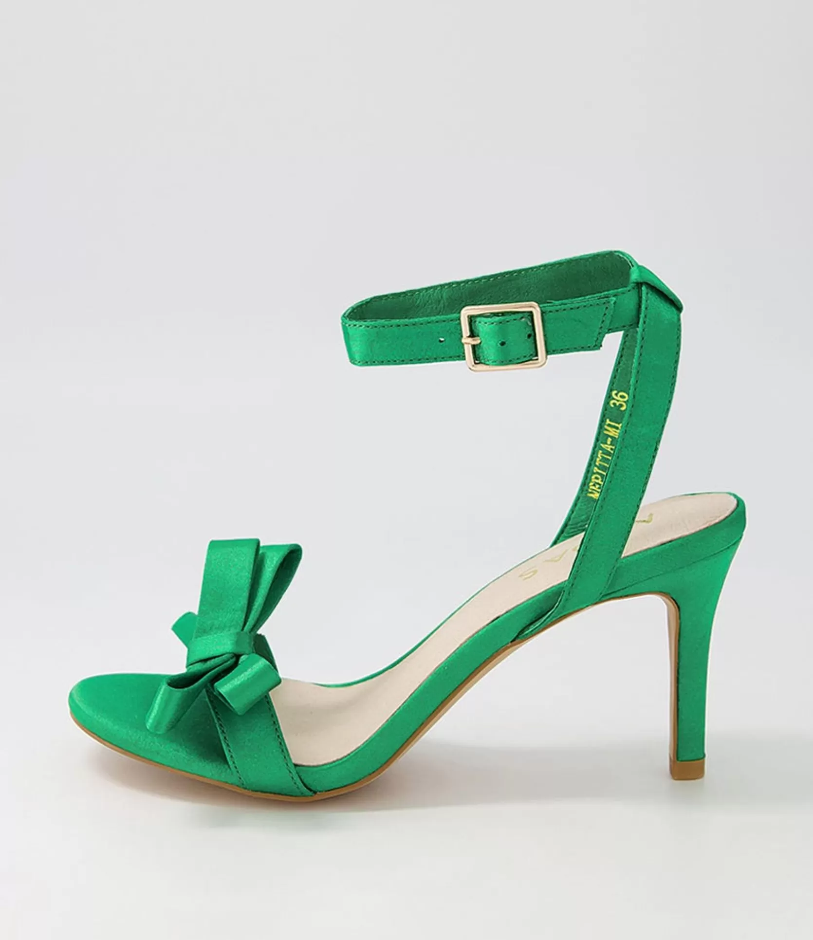 Best Sale Nepitta Emerald Satin Sandals Women Heels