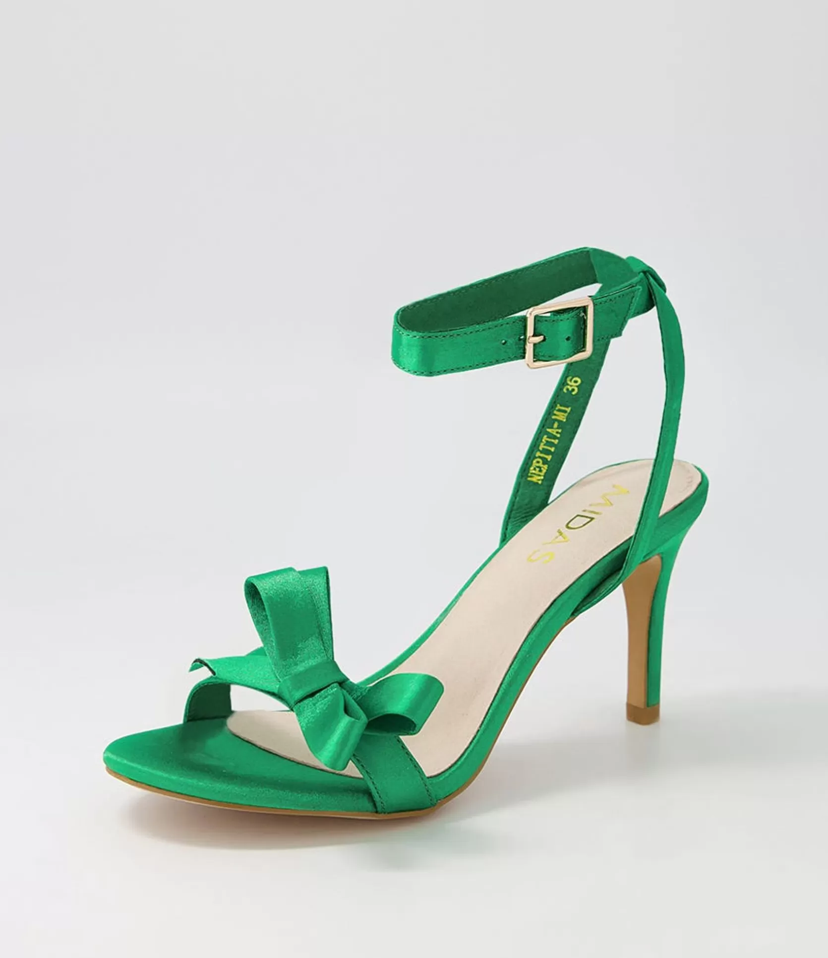 Best Sale Nepitta Emerald Satin Sandals Women Heels