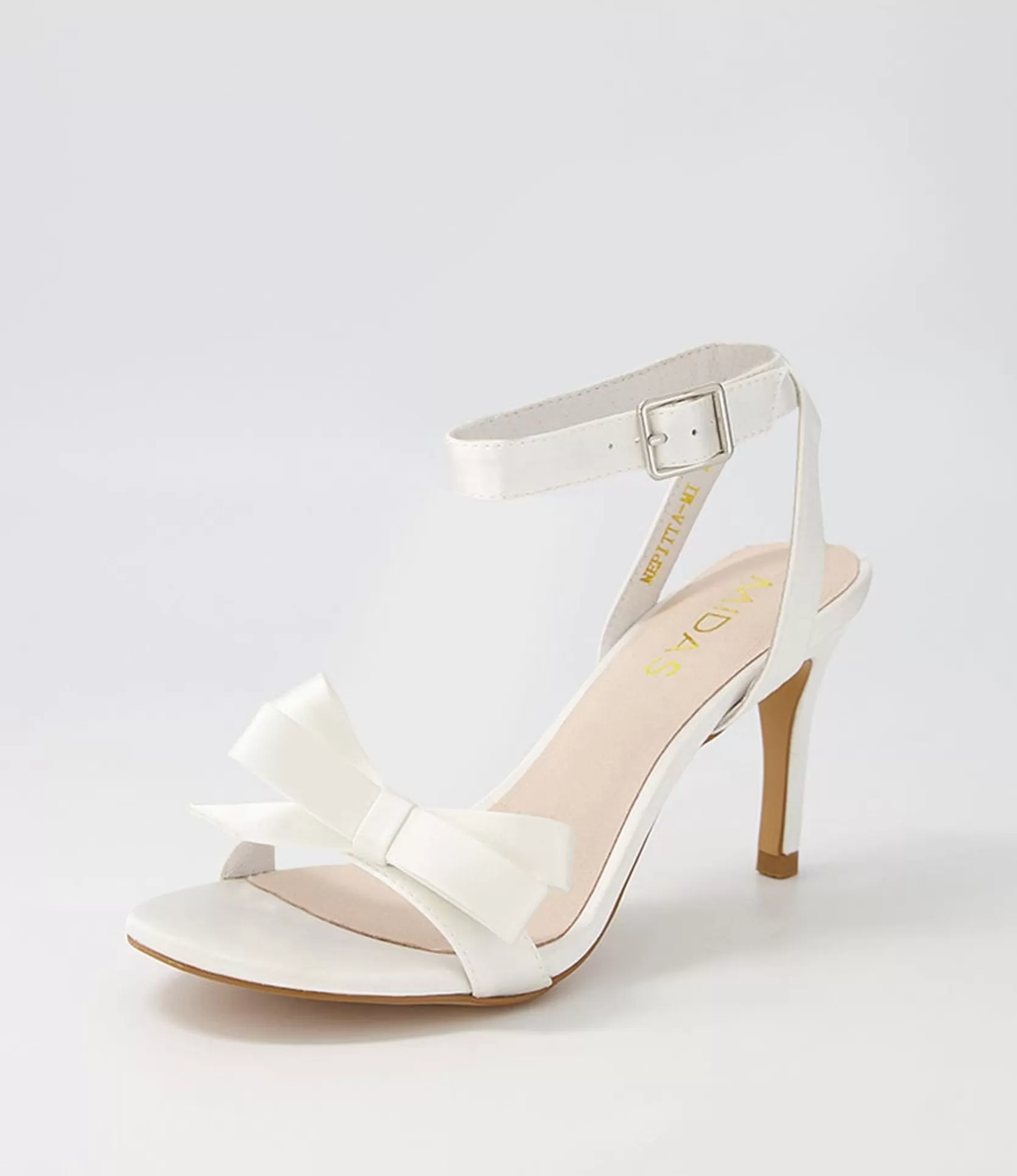 Best Nepitta White Satin Sandals Women Heels