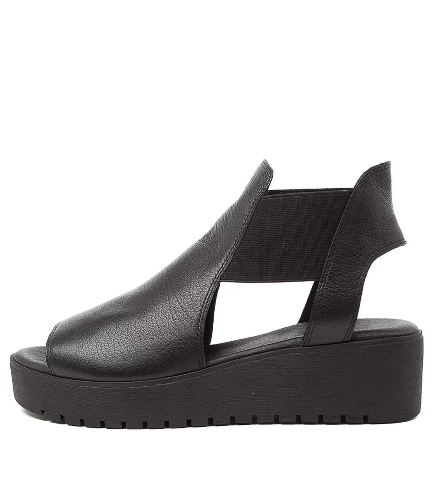 Clearance Odin Black Leather Women Sandals