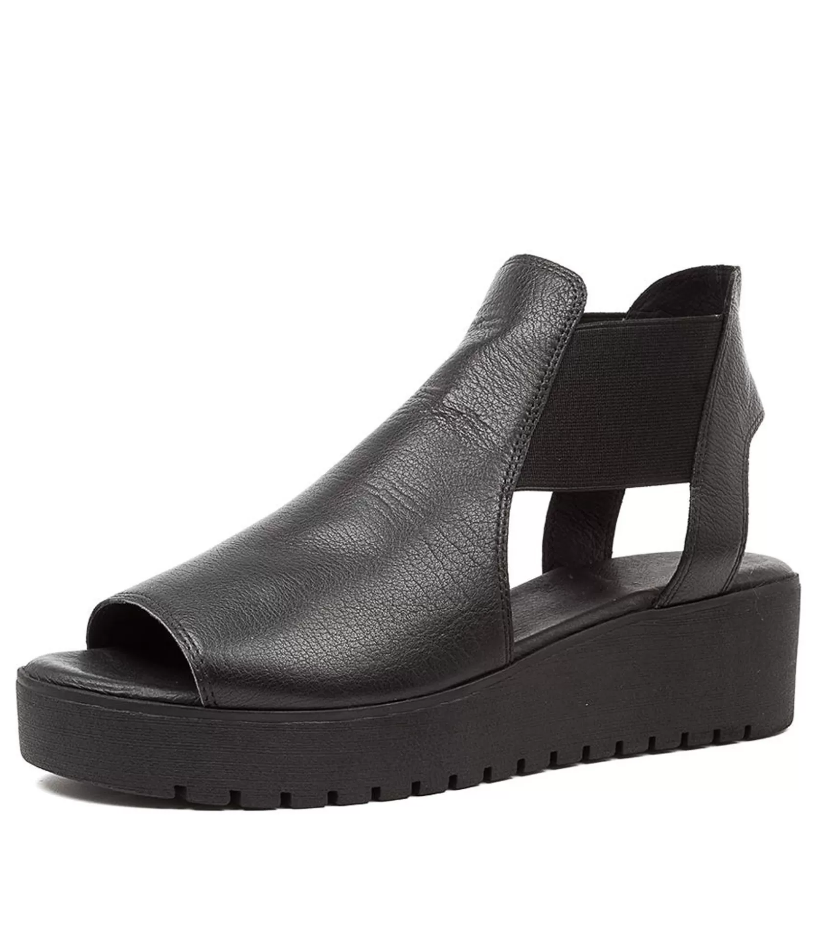 Clearance Odin Black Leather Women Sandals