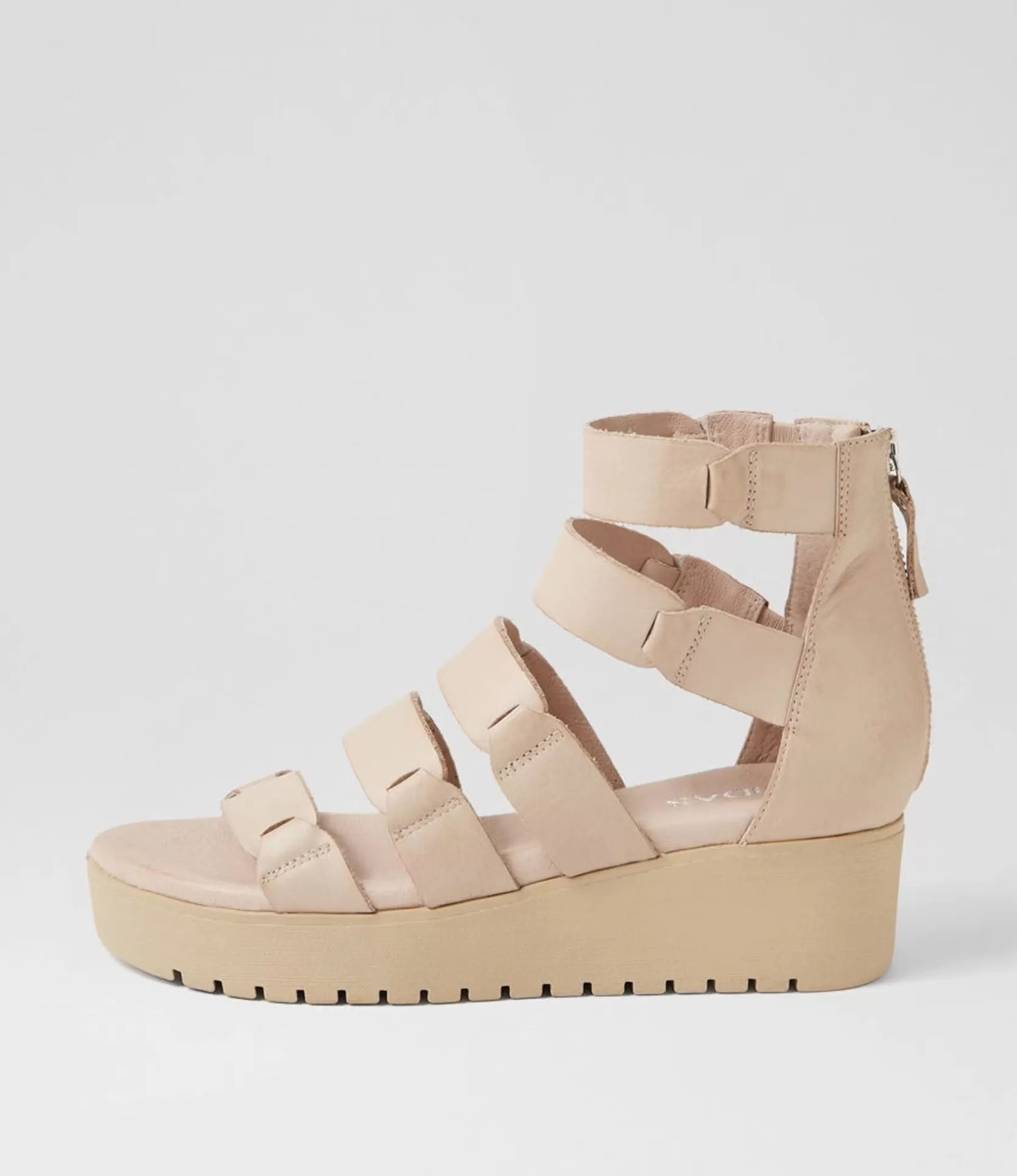 Online Oloy Cafe Nude Leather Sandals Women Sandals