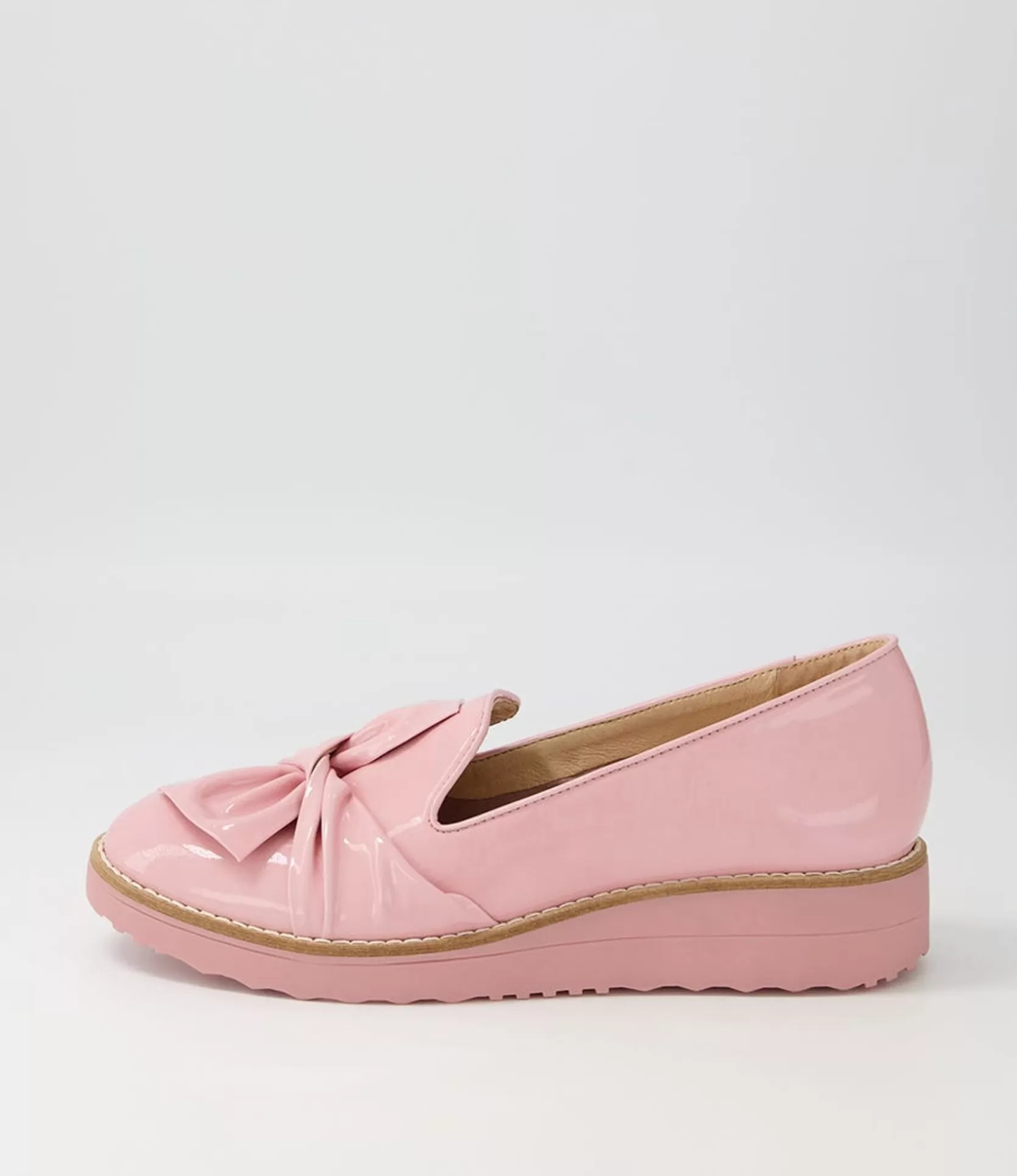 Best Opitto Pink Patent Leather Flat Shoes Women Flats