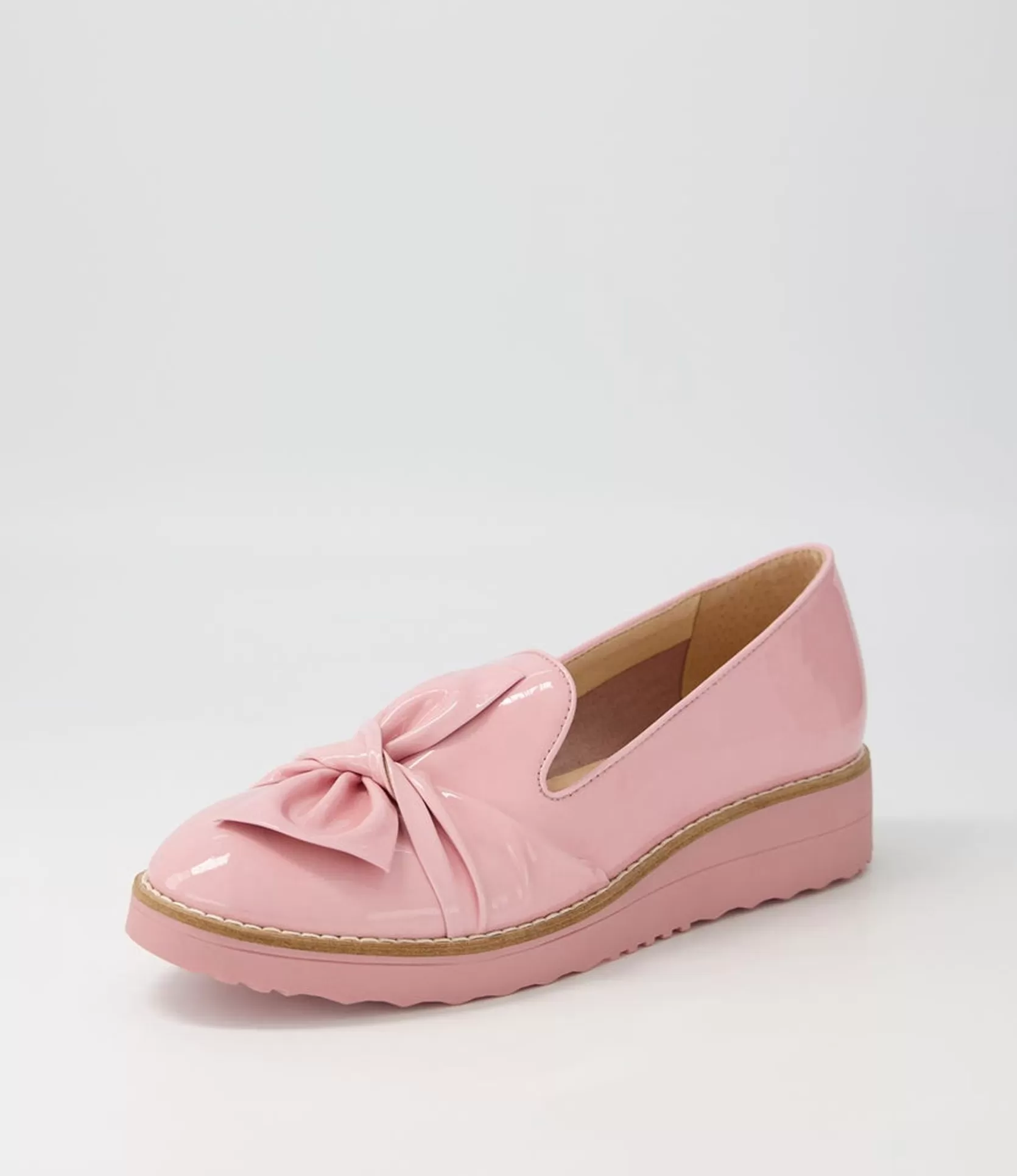 Best Opitto Pink Patent Leather Flat Shoes Women Flats