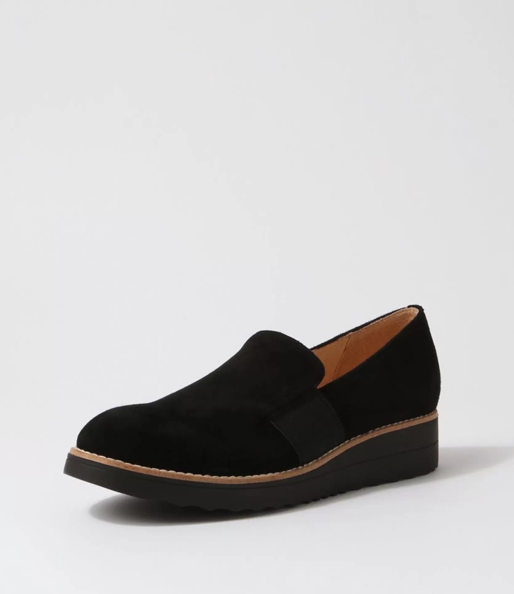 Cheap Orad Black Suede Loafers Women Loafers