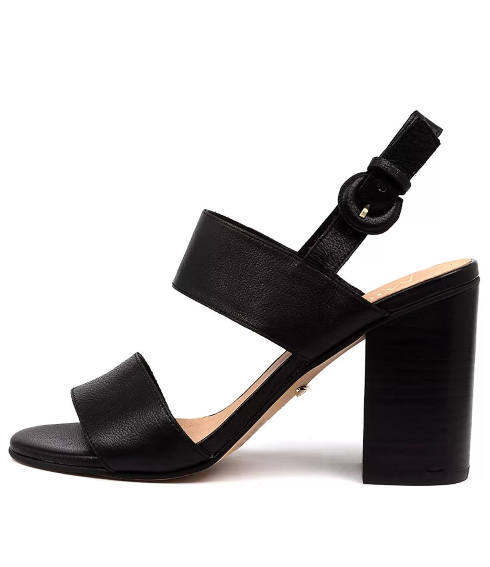 Shop Orson Black Leather Women Heels