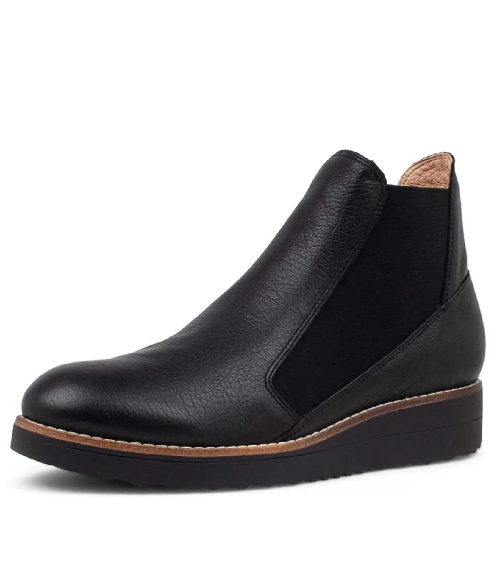 Best Sale Ozeke Black Leather Chelsea Boots Bs Women Ankle Boots