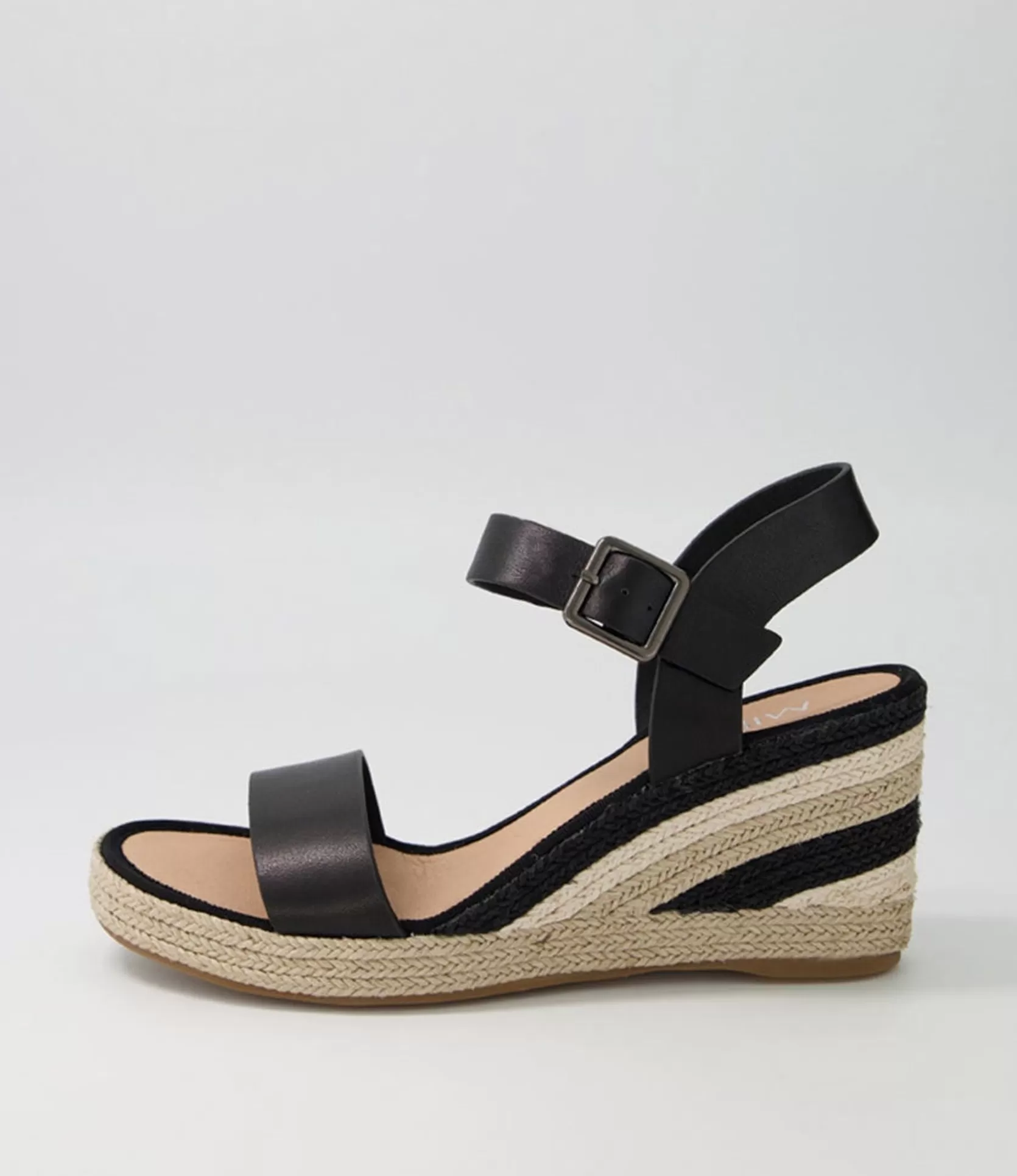 Sale Pako Black Multi Leather Espadrilles Women Wedges