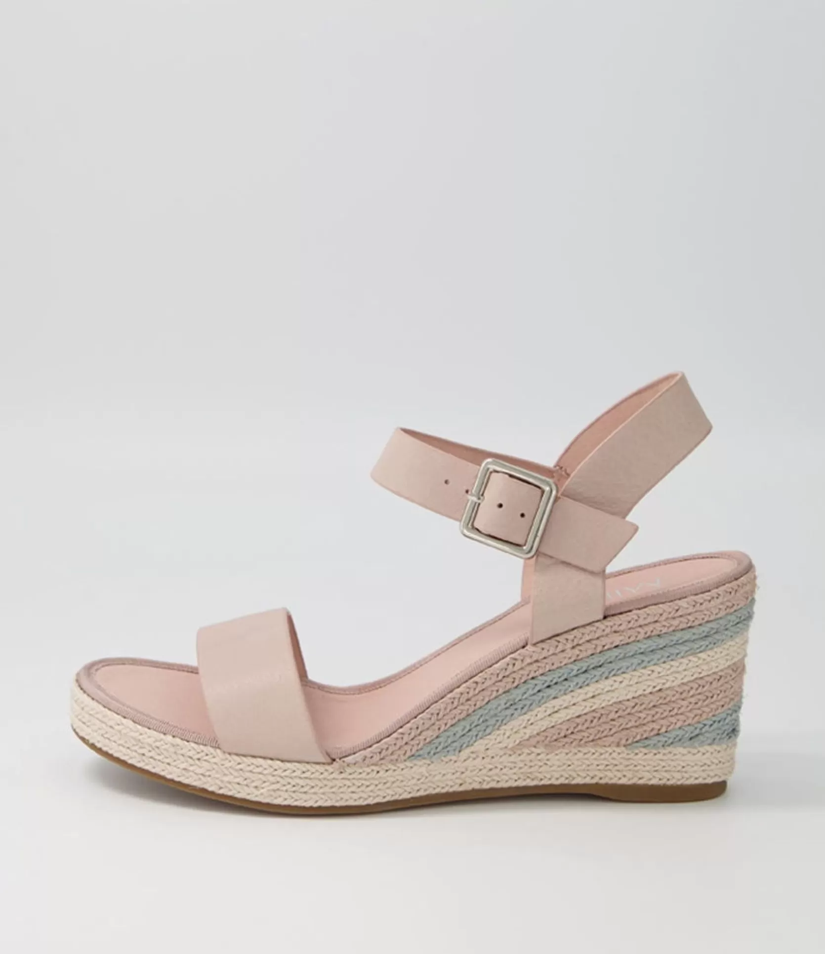 Hot Pako Pale Pink Multi Leather Espadrilles Women Wedges