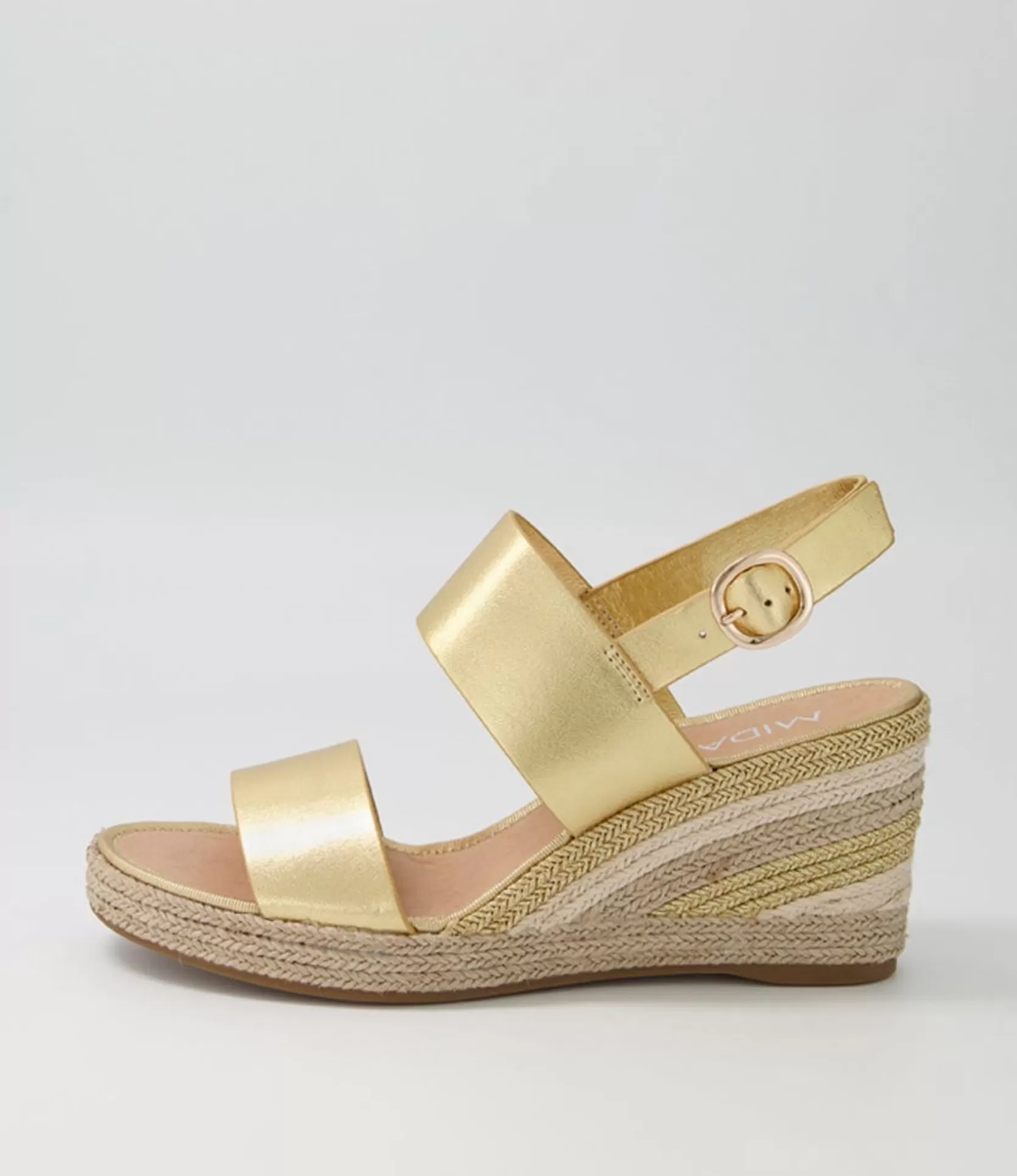 Sale Pamma Old Gold Gold Multi Leather Espadrilles Women Wedges