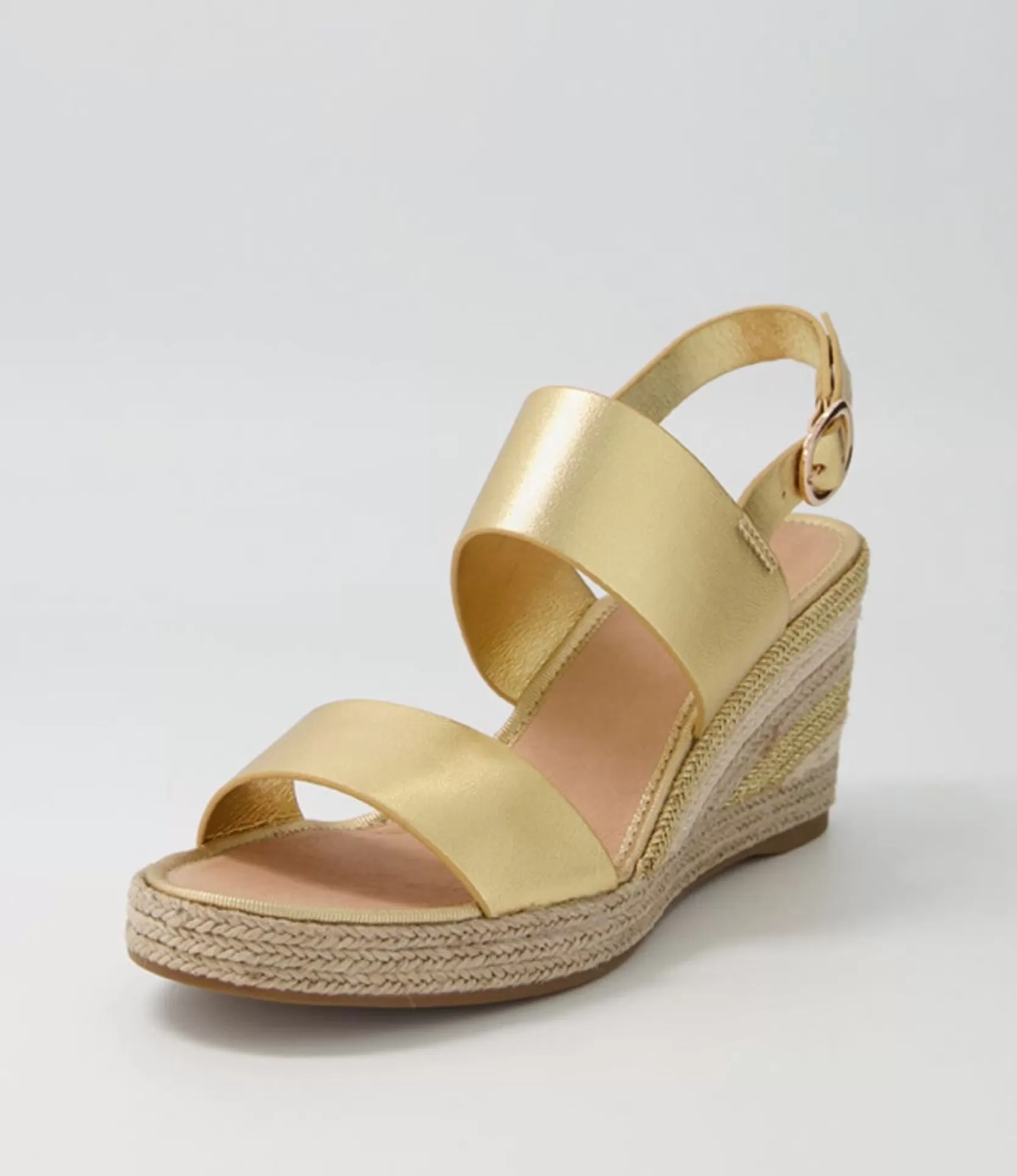 Sale Pamma Old Gold Gold Multi Leather Espadrilles Women Wedges