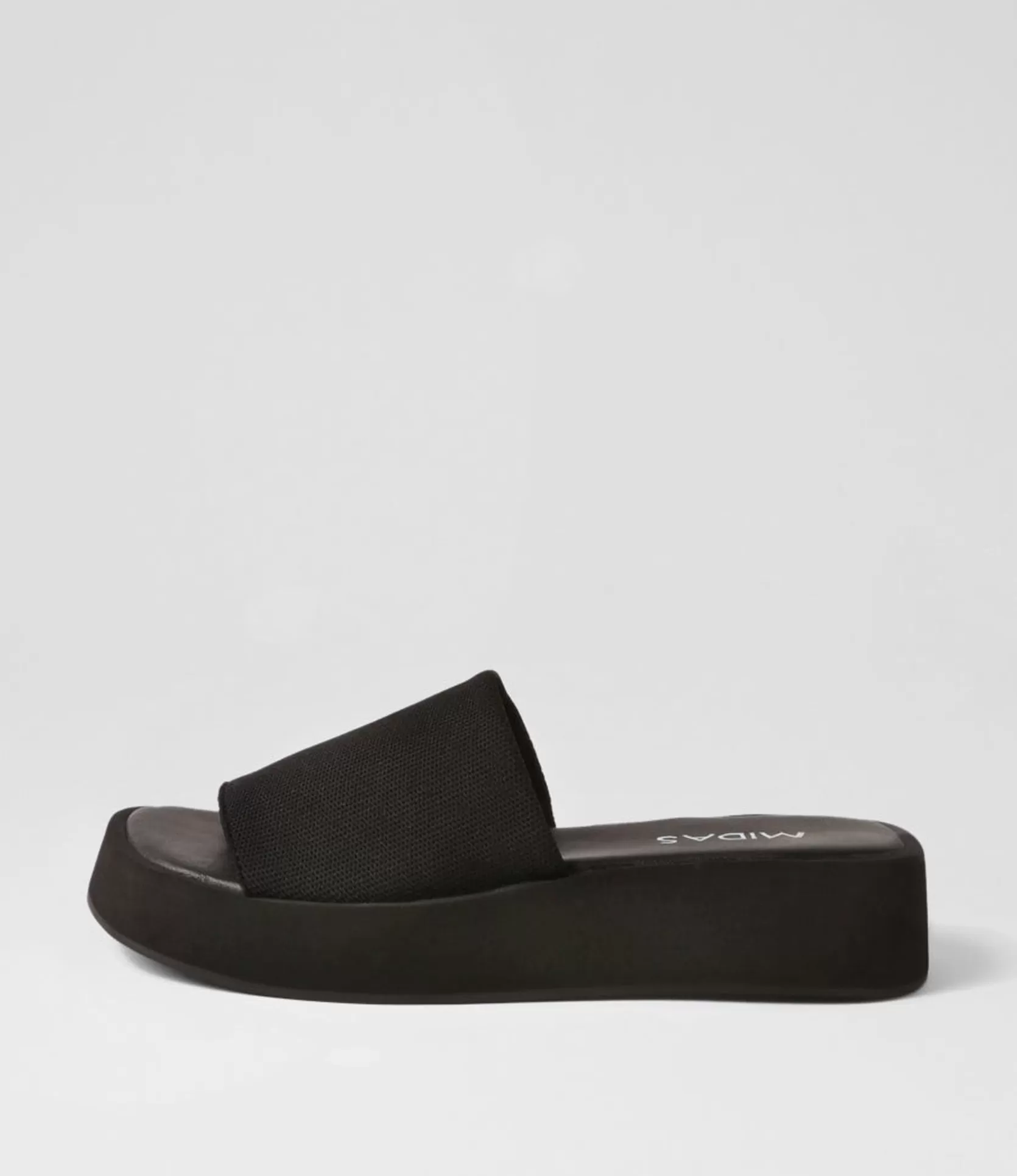 Best Poola Black Knit Slides Women Flats