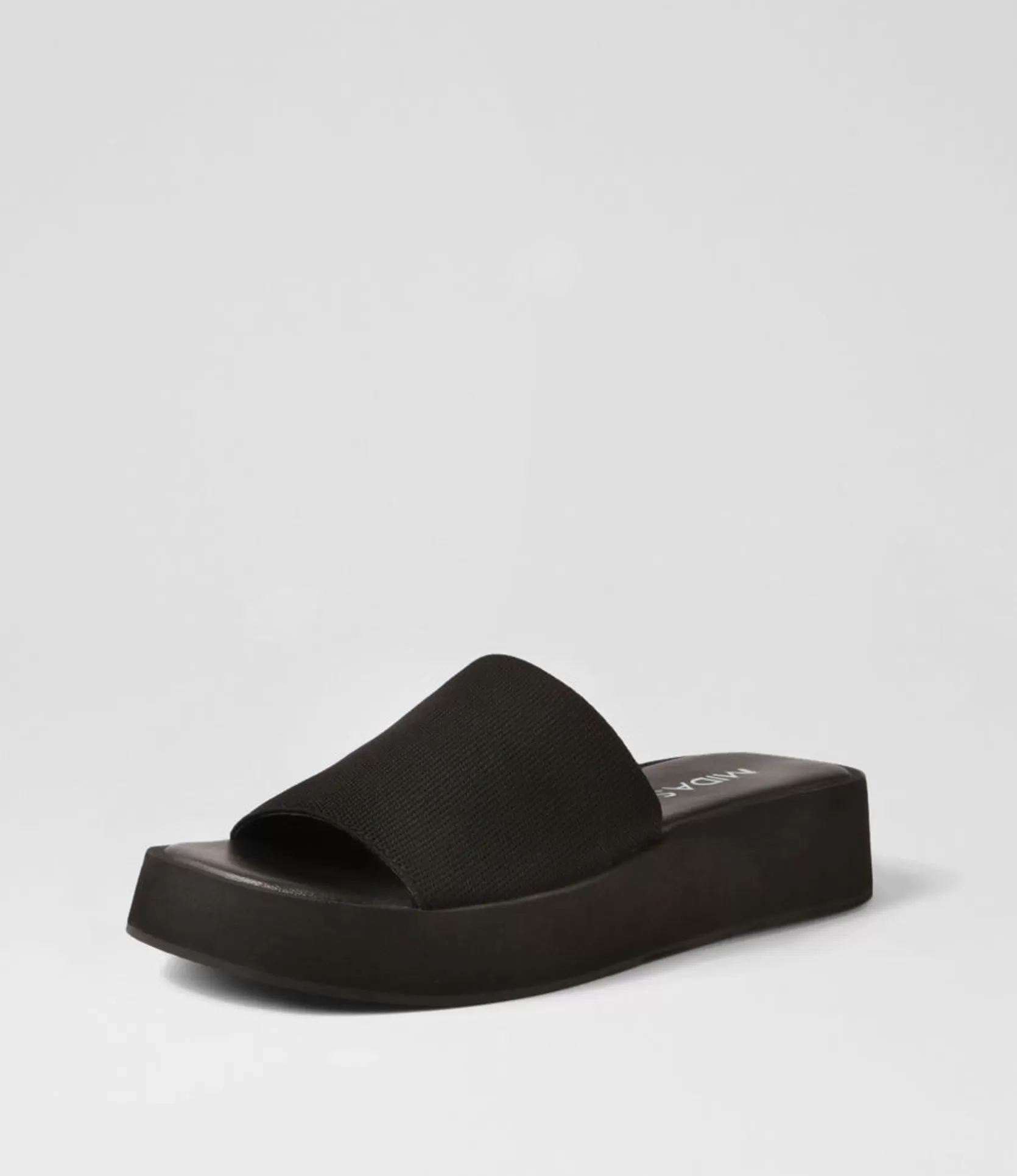 Best Poola Black Knit Slides Women Flats