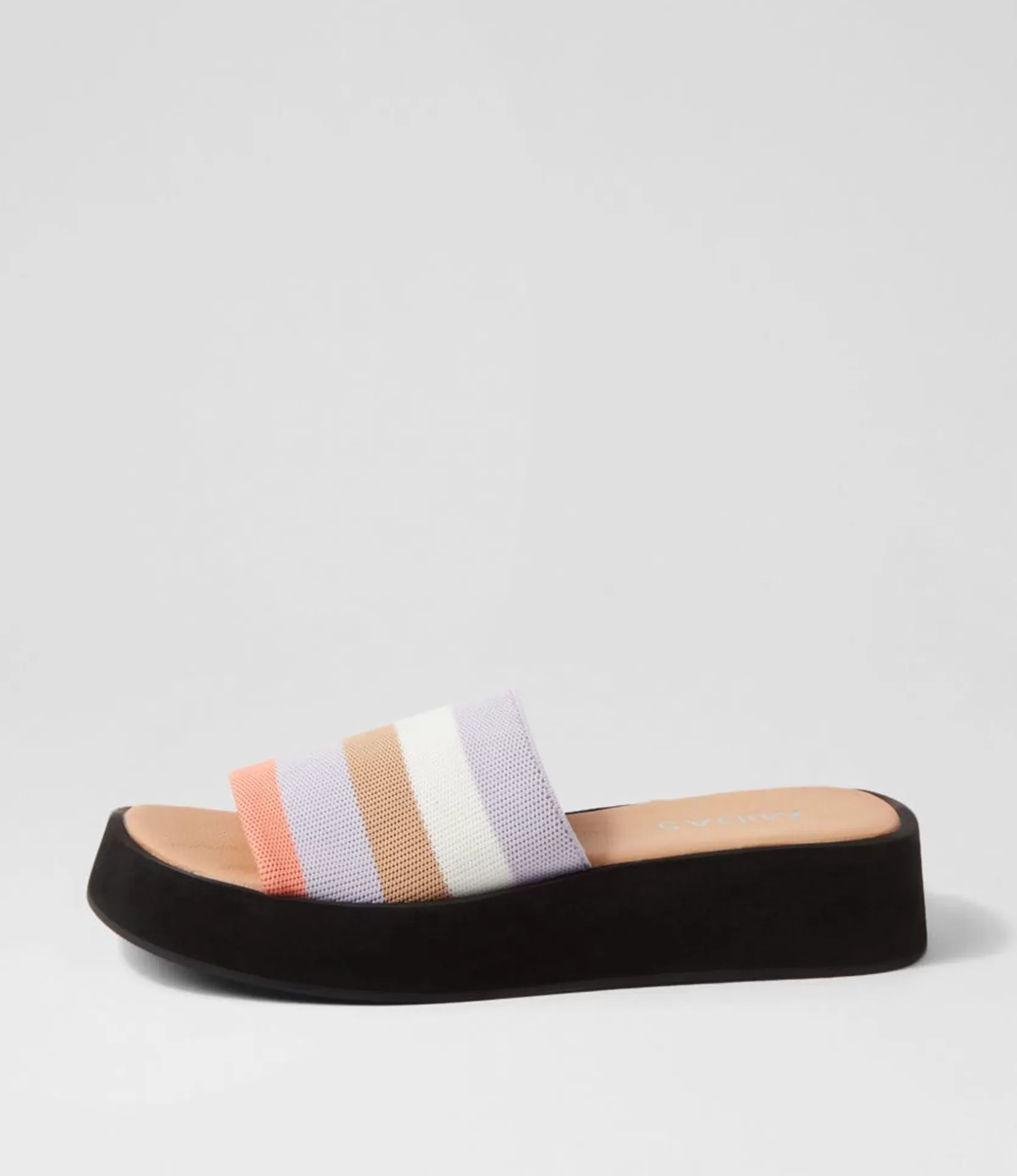 Store Poola Summer Stripe Knit Slides Women Flats