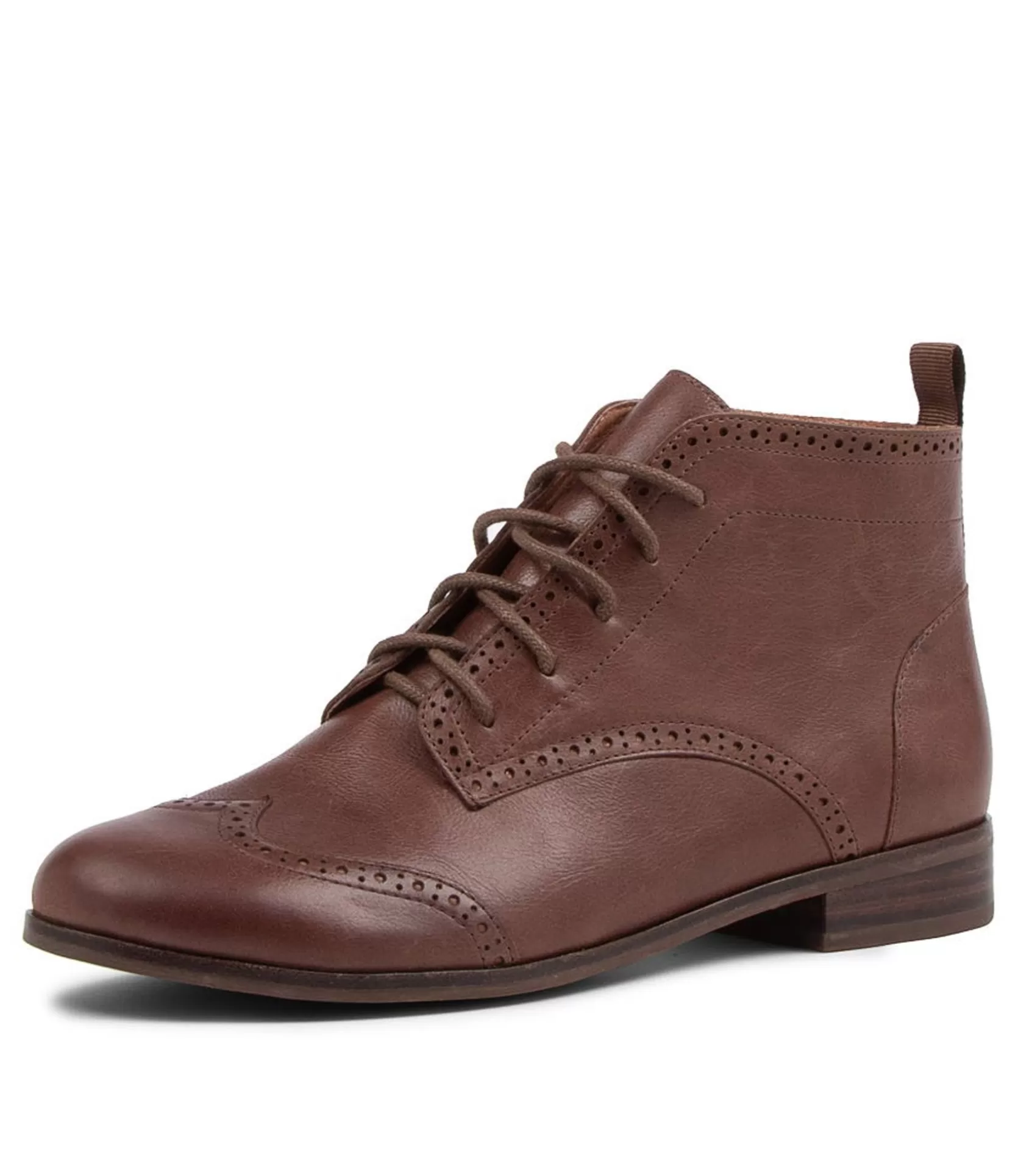 Cheap Queenie Choc Leather Ankle Boots Women Boots