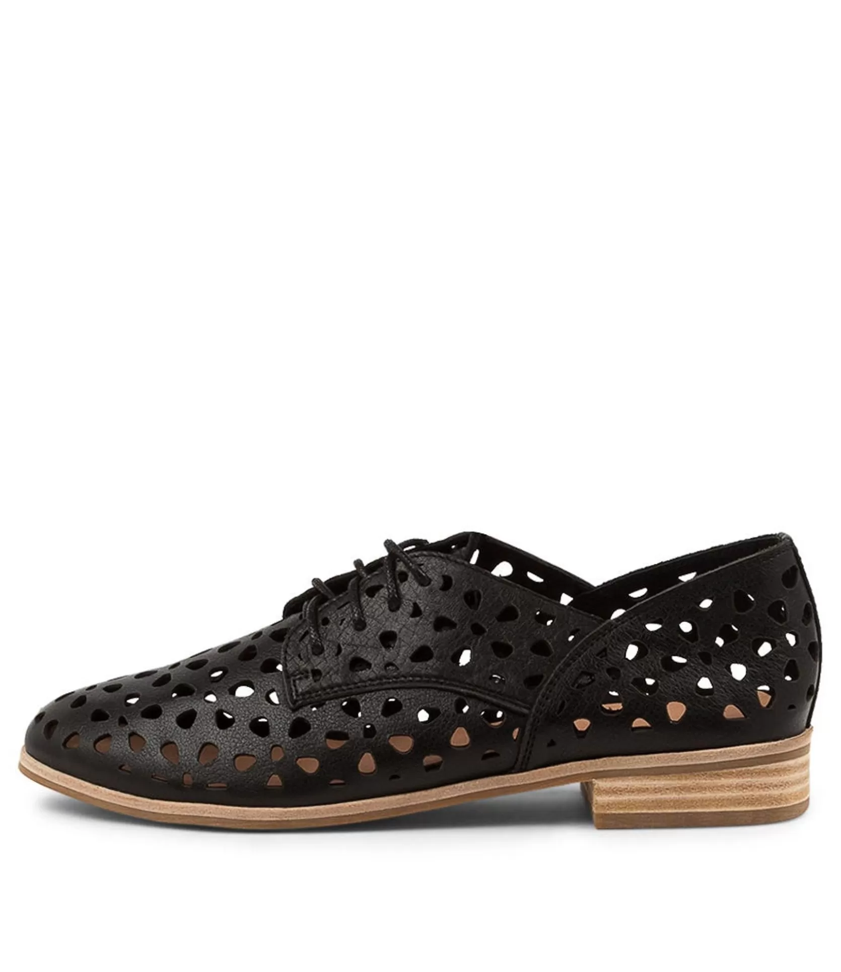 Store Quicked Black Leather Women Flats